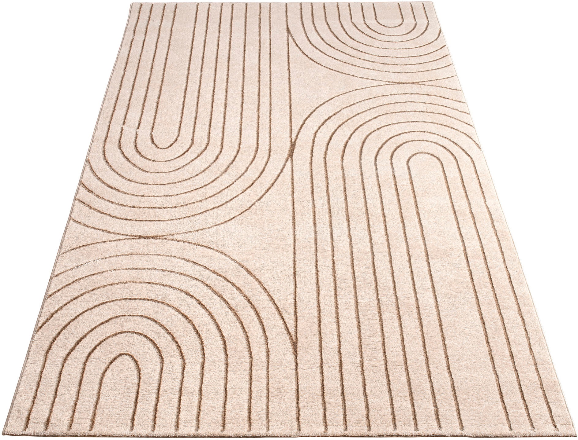 Tapis à poils courts Tuana 215 Crème Paco Home