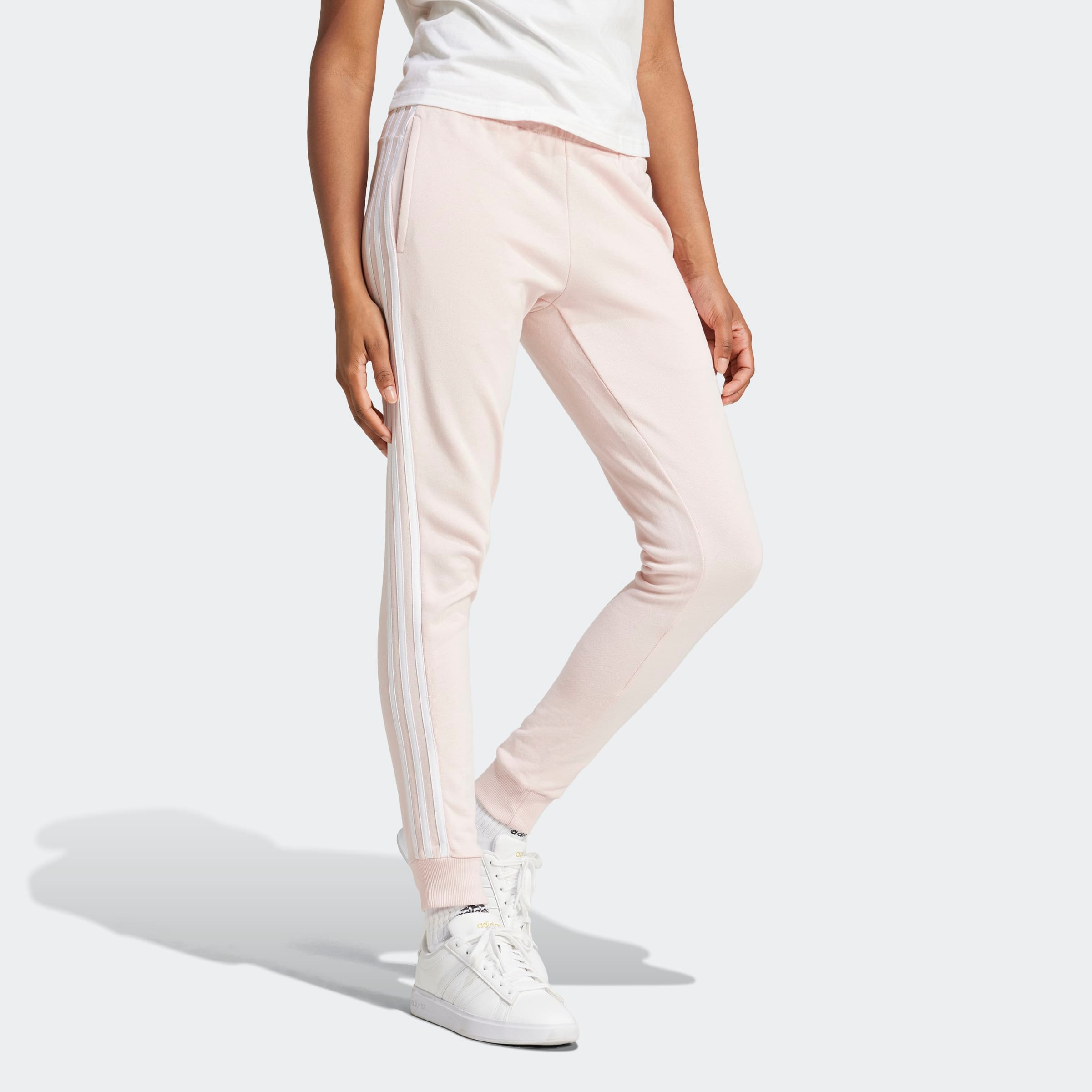 adidas Sportswear Sporthose »ESSENTIALS 3STREIFEN FRENCH TERRY CUFFED HOSE«, (1 tlg.)