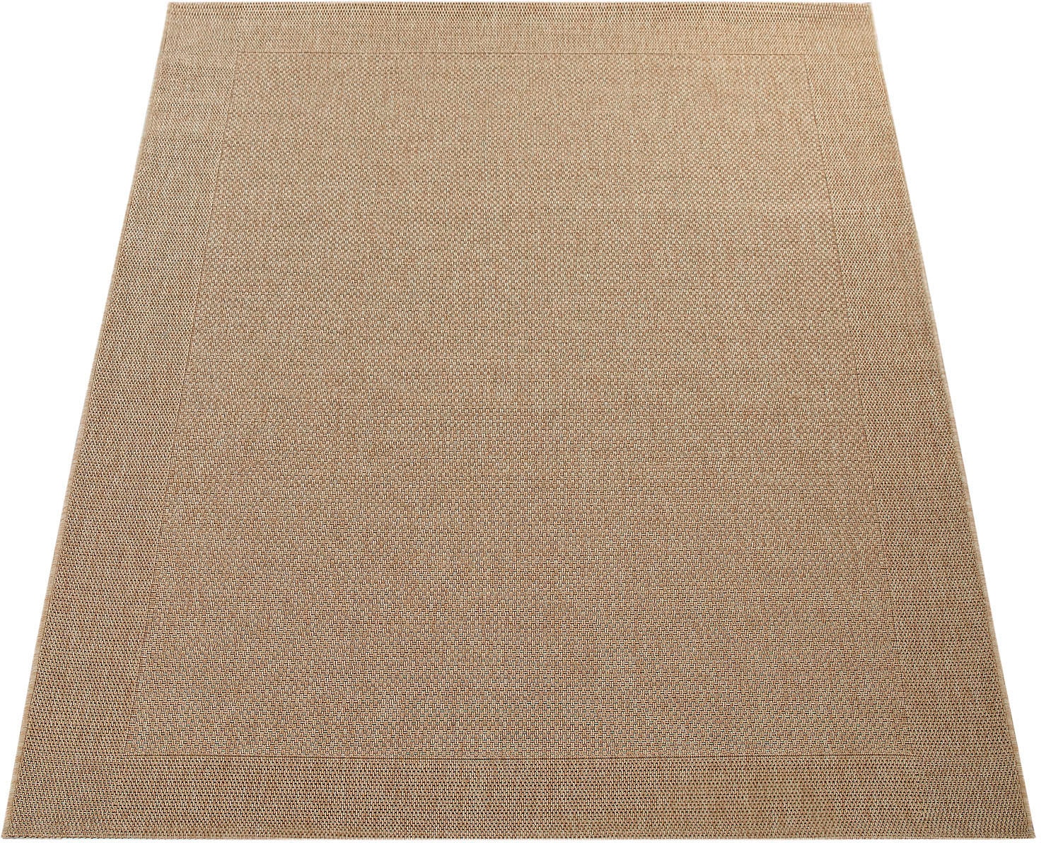 Paco Home Teppich »Waregem 621«, rechteckig, 4 mm Höhe, Flachgewebe, meliert, mit Bordüre, Outdoor geeignet, Wohnzimmer