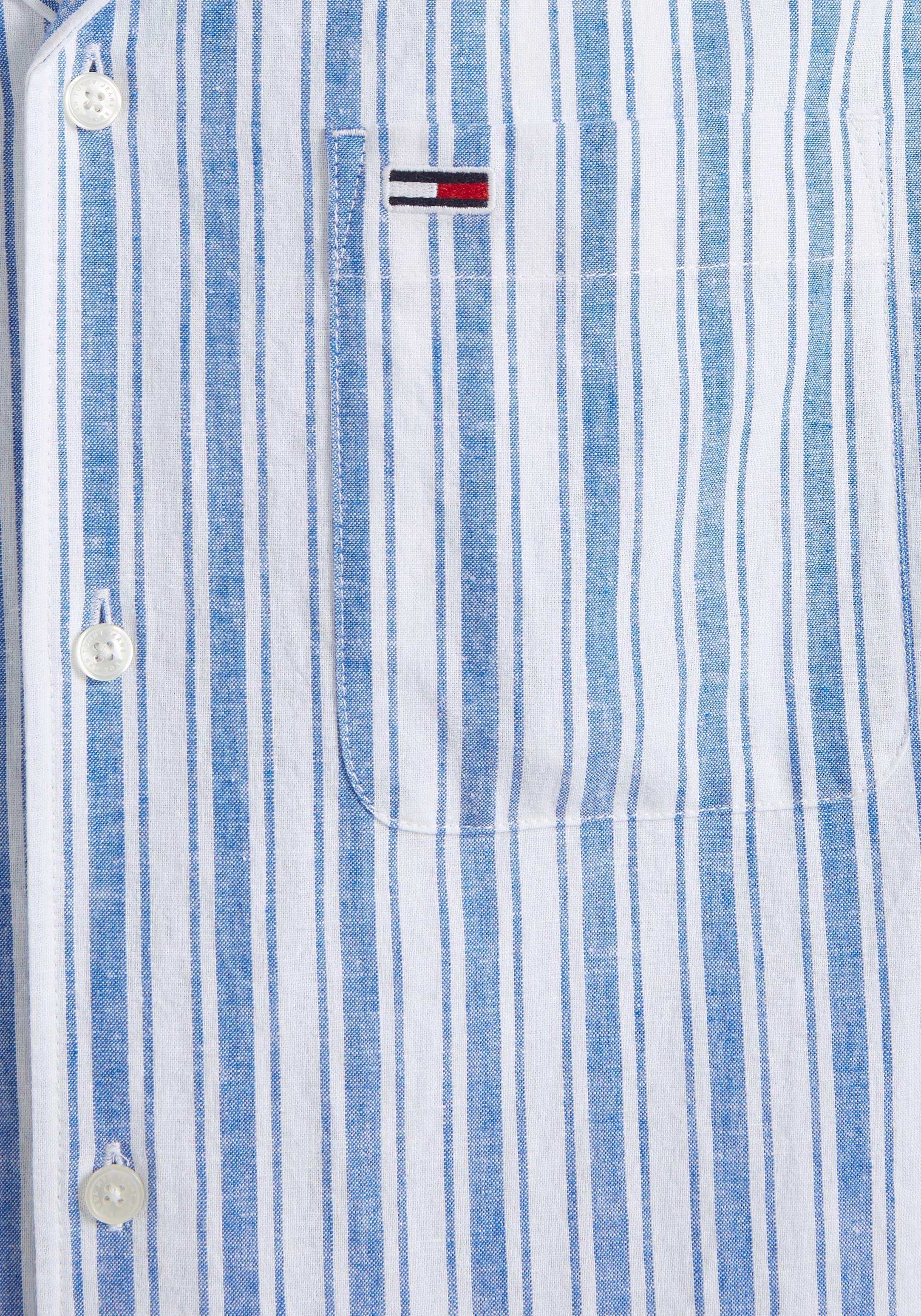 Tommy Jeans Kurzarmhemd »TJM STRIPE LINEN SS SHIRT EXT«