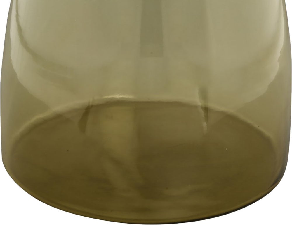 Kayoom Beistelltisch »Roman 125, mundgeblasener Glaskorpus«, (1 St.), mundgeblasener Glaskorpus, Retro-Design, goldfarbenene Metall-Tischplatte