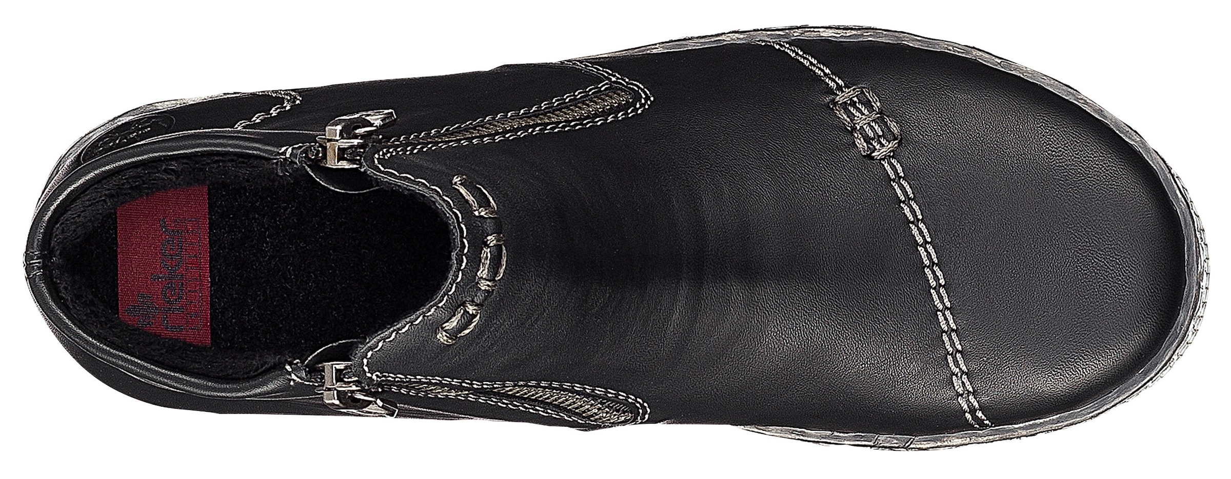 Rieker Schlupfboots, Stiefelette, Schlupfboots mit Reissverschluss