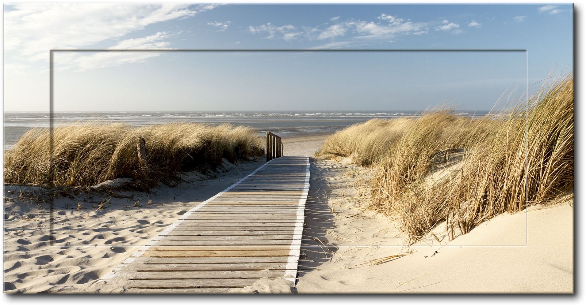 | »Nordseestrand Artland Langeoog Optik Strand, shoppen Jelmoli-Versand (1 Steg«, St.), online 3D - auf gebogen Wandbild