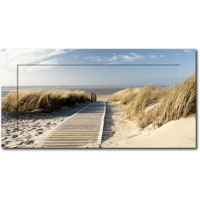 Artland Wandbild »Nordseestrand auf Langeoog - Steg«, Strand, (1 St.), 3D  Optik gebogen online shoppen | Jelmoli-Versand
