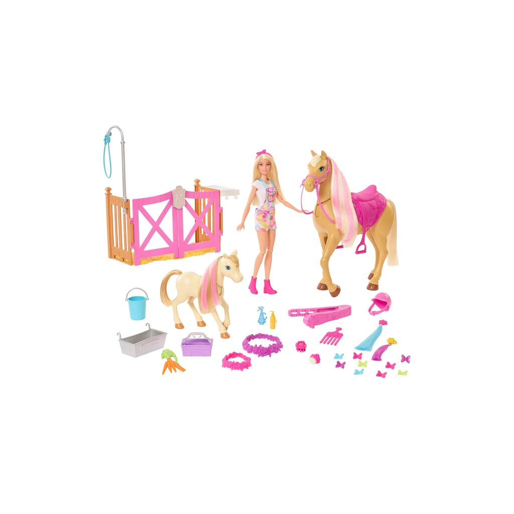 Barbie Anziehpuppe »mit Puppe und zwei«