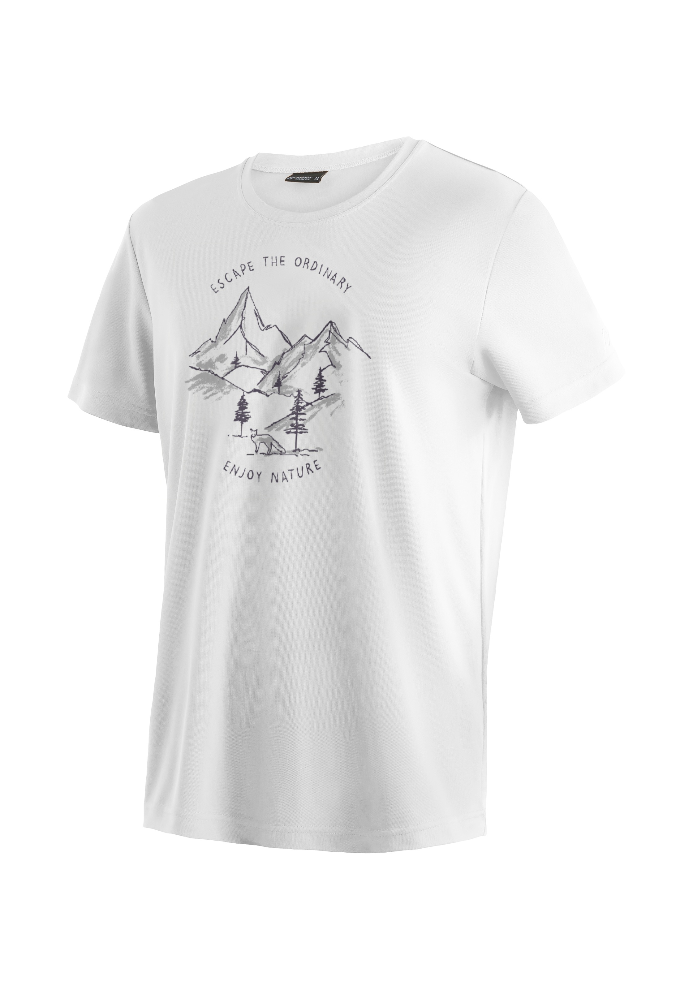 Maier Sports T-Shirt »Dieter Print« Herren Funktionsshirt, Freizeitshirt mit Aufdruck, Regular Fit