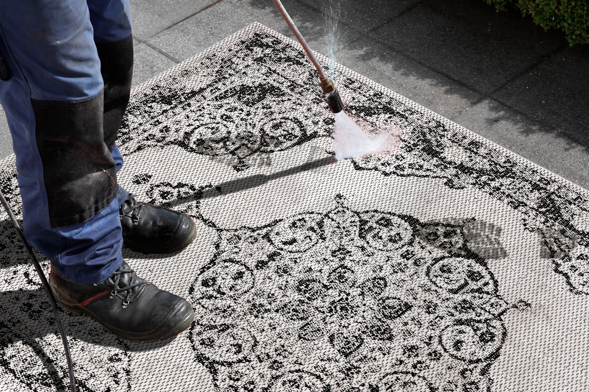 Home affaire Teppich »Holden«, rechteckig, 3 mm Höhe, In- & Outdoor geeignet, strapazierfähig und pflegeleicht, Flachgewebe