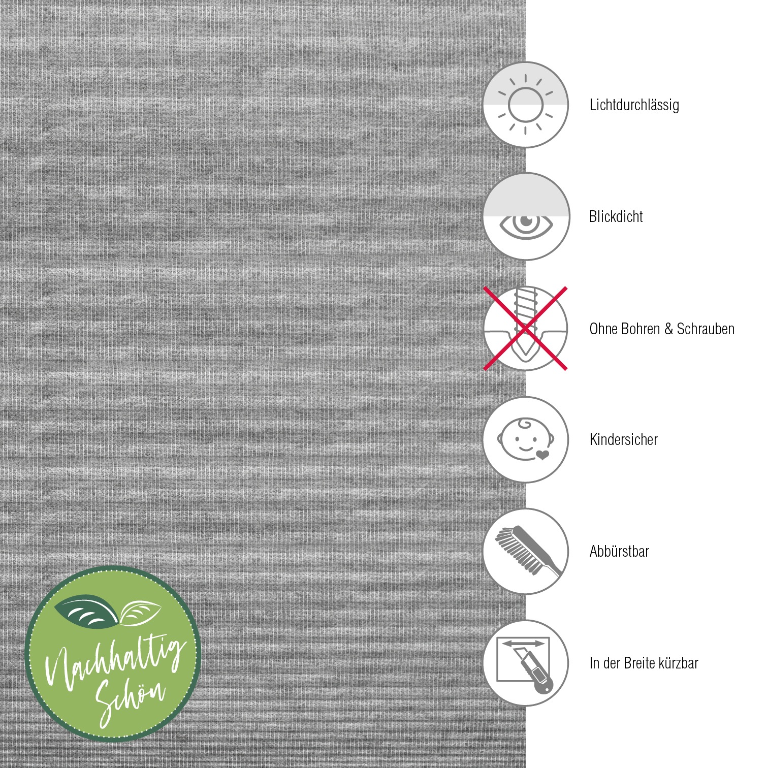 GARDINIA Plissee »EASYFIX Lilly Green«, blickdicht, ohne Bohren, verspannt, nachhaltig schön, mit Recyclingmaterial