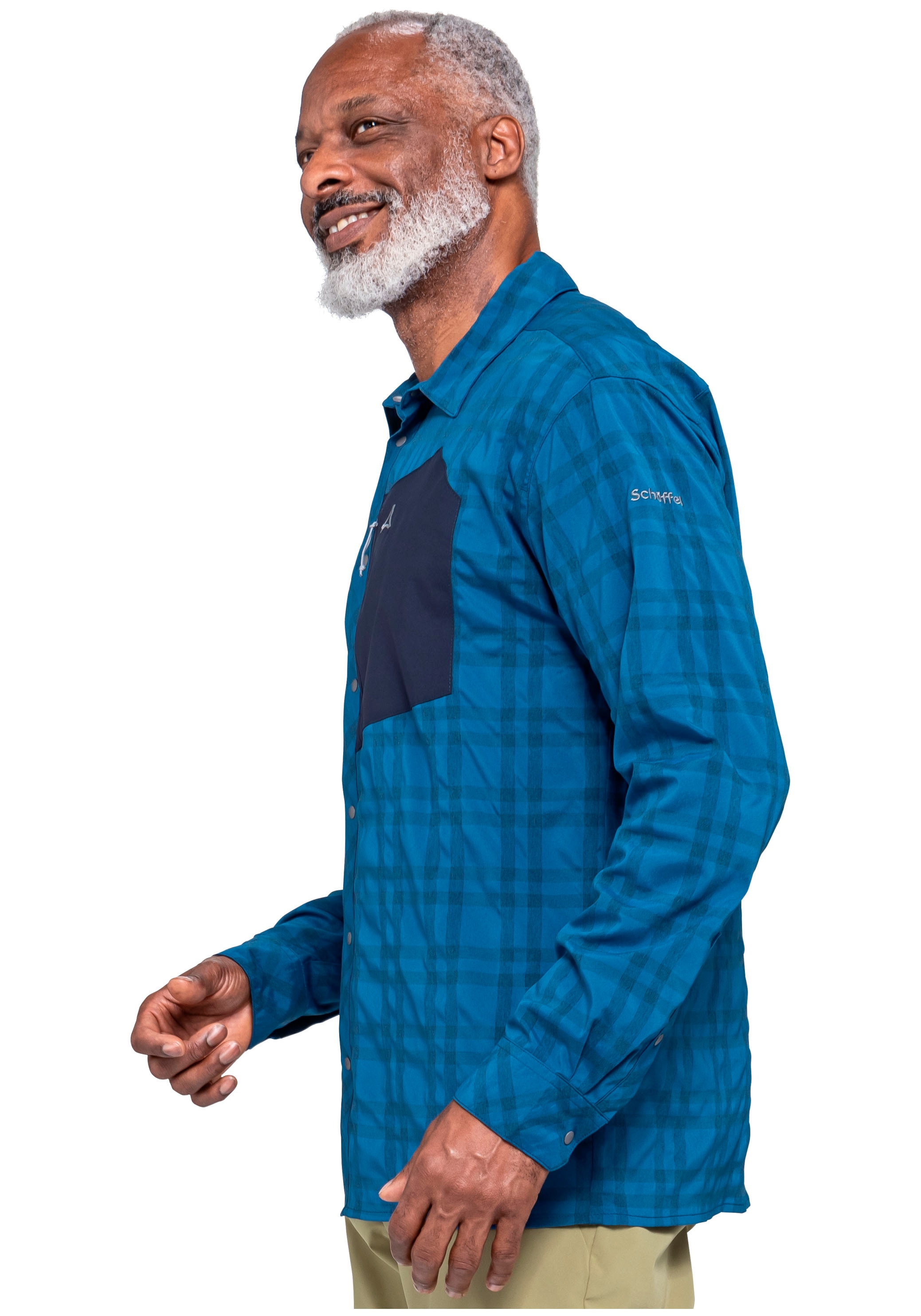 Schöffel Herren Cornflower Blau Funktionshemd Aus Polyester, Sportliche Passform, Für Vielseitige Aktivitäten