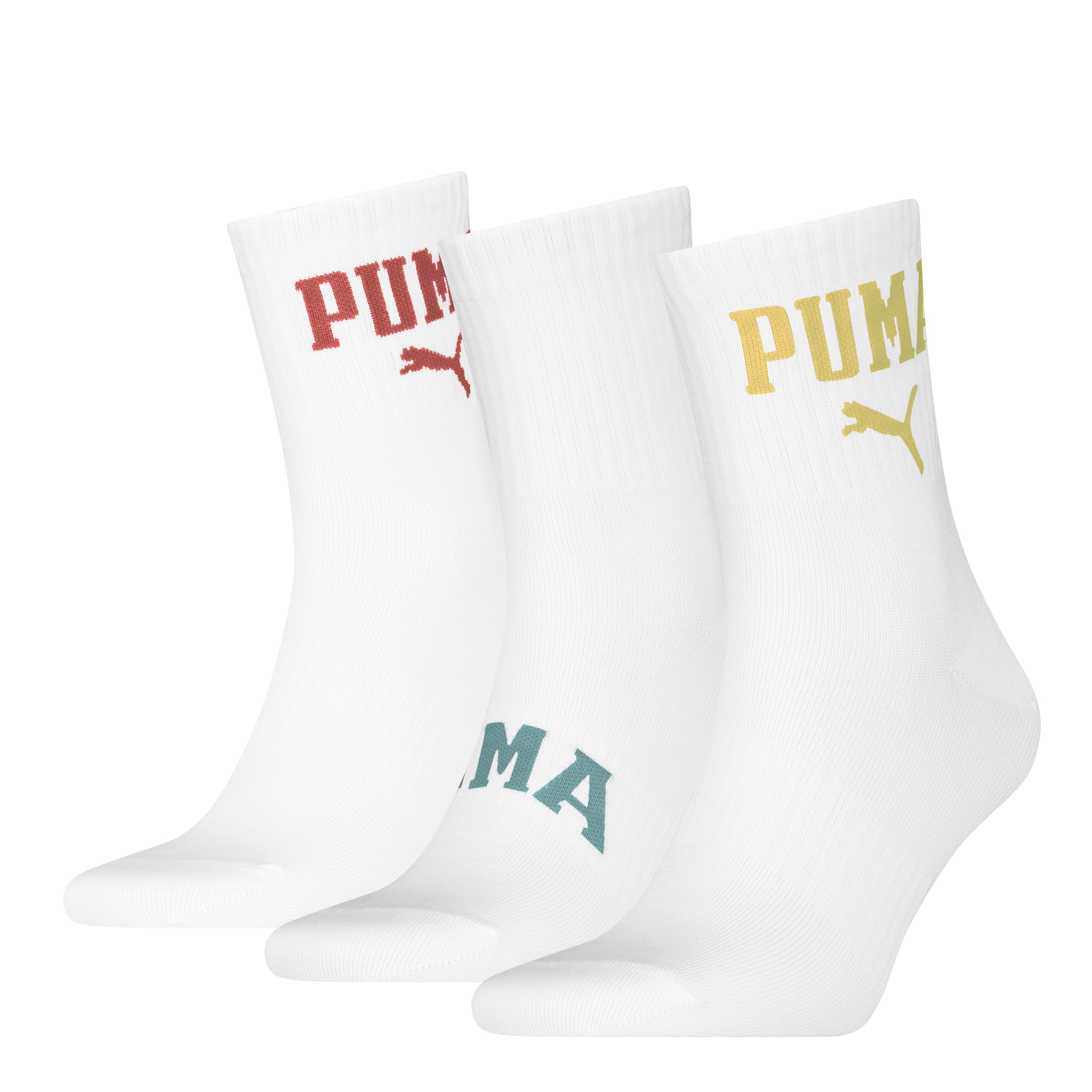 PUMA Socken 3er Pack, 3 Stk. tlg. mit mehreren Logos
