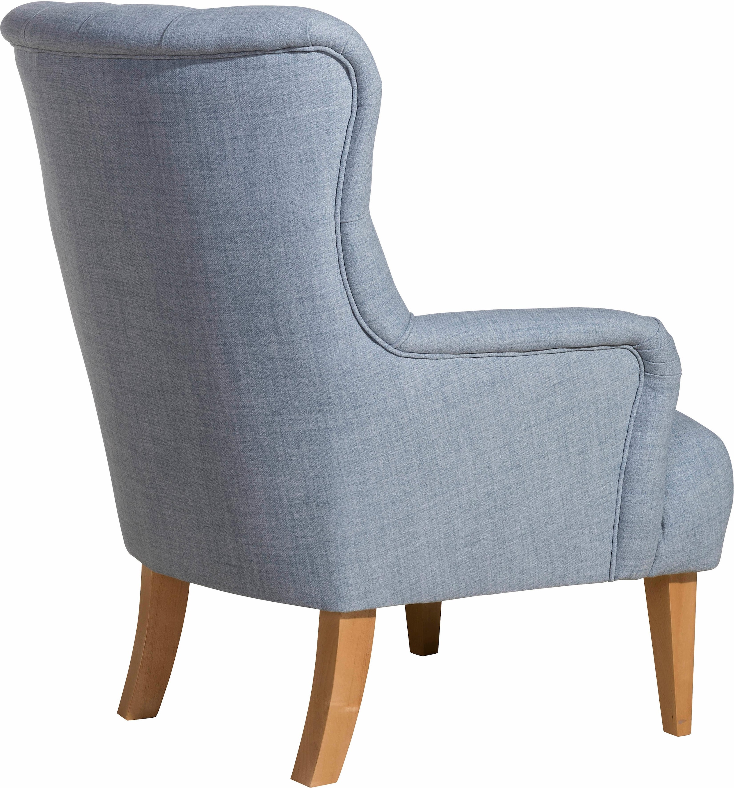 Max Winzer® Sessel »Bradley, Ohrensessel«, im Chesterfield Stil, mit Rautenheftung im Rücken, Hochlehner