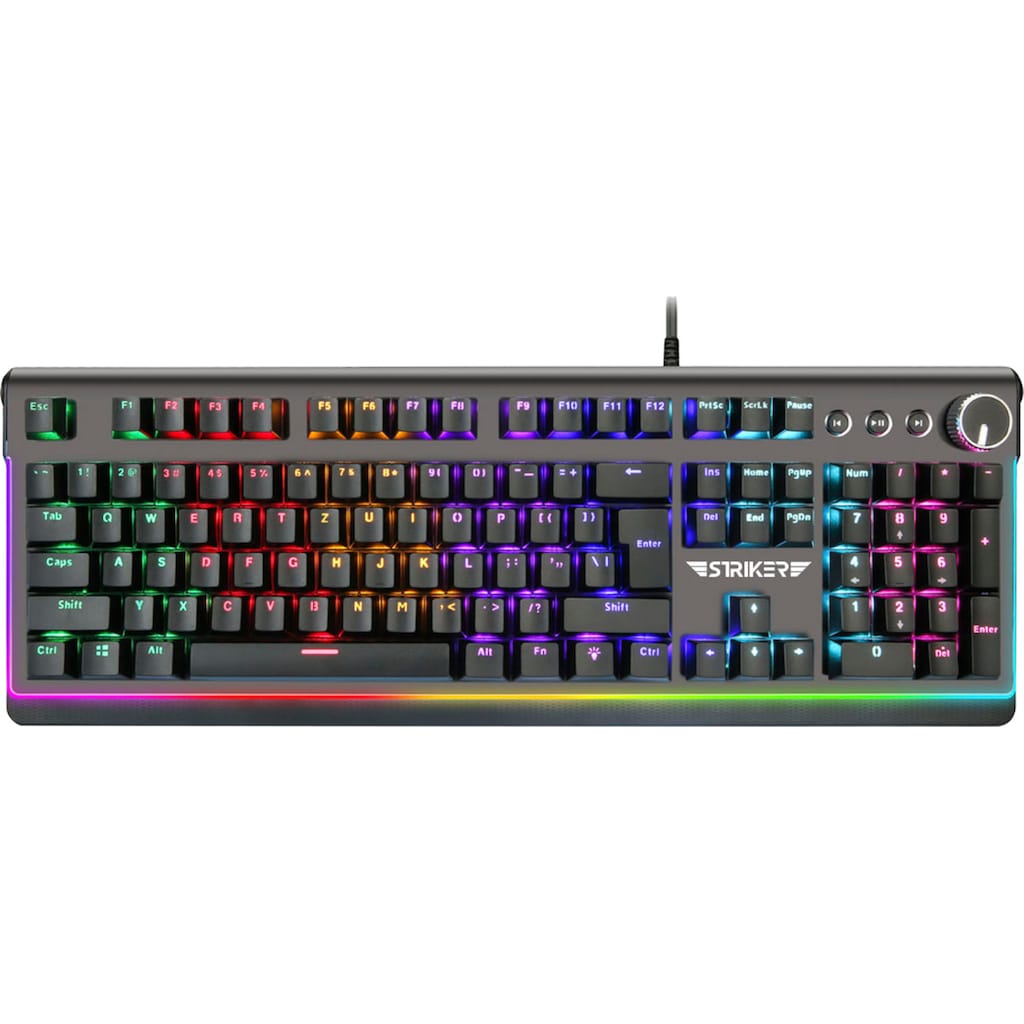 Hyrican Gaming-Tastatur »Striker ST-MK91«, (Multimedia-Tasten-Lautstärkeregler-Funktionstasten-Fn-Tasten)