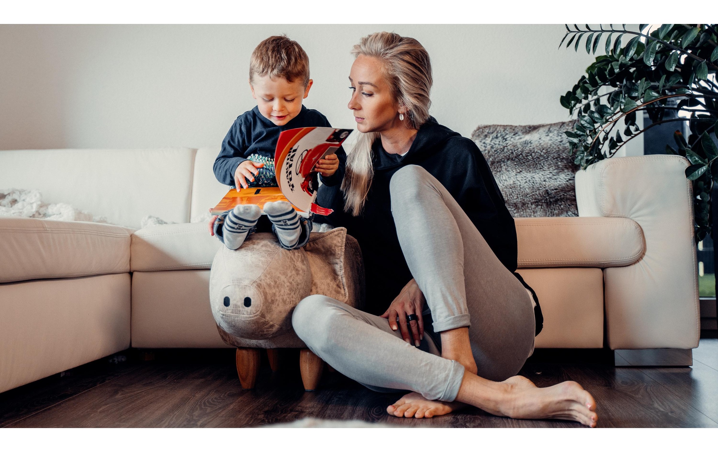 Hocker »zoosy Schwein Ernie Grau«
