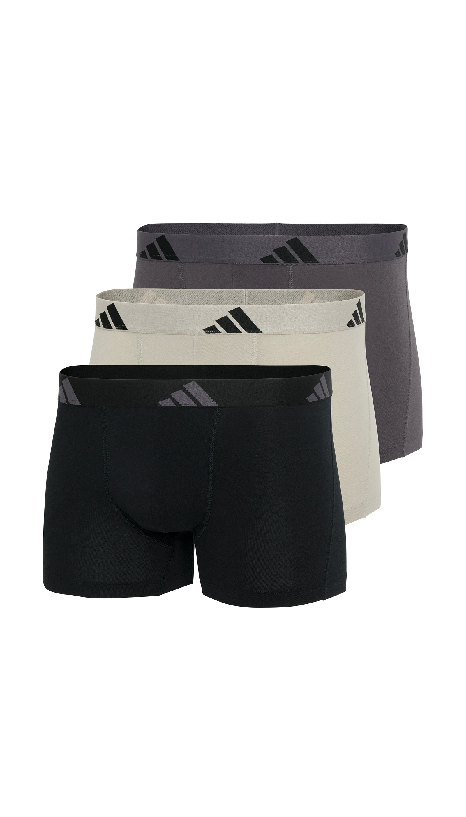 adidas Sportswear Trunk »Active Flex Cotton« 3er Pack, elastischer Logo-Bund, ohne Eingriff, Single Jersey-Qualität