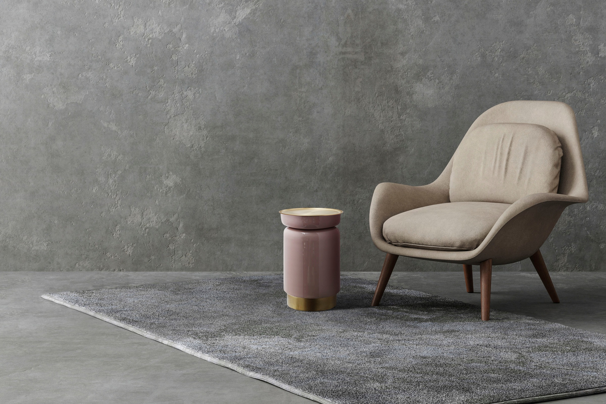 Kayoom Beistelltisch »Art Deco 175, Abstelltisch aus Metall,funktional und stabil«, (1 St.), Stilvoll, glanzvolle Lackierung, Tischplatte in Tablettform