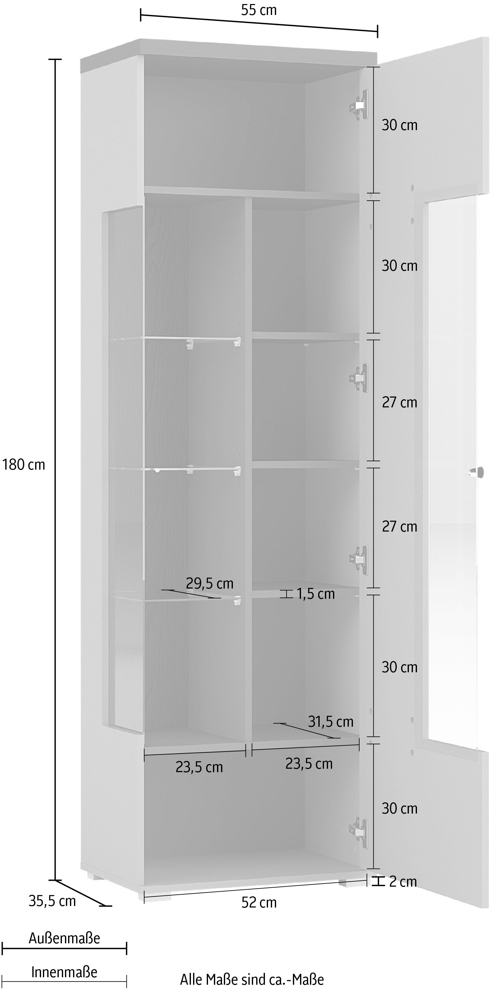 INOSIGN Vitrine »Serio«, Breite 55 cm