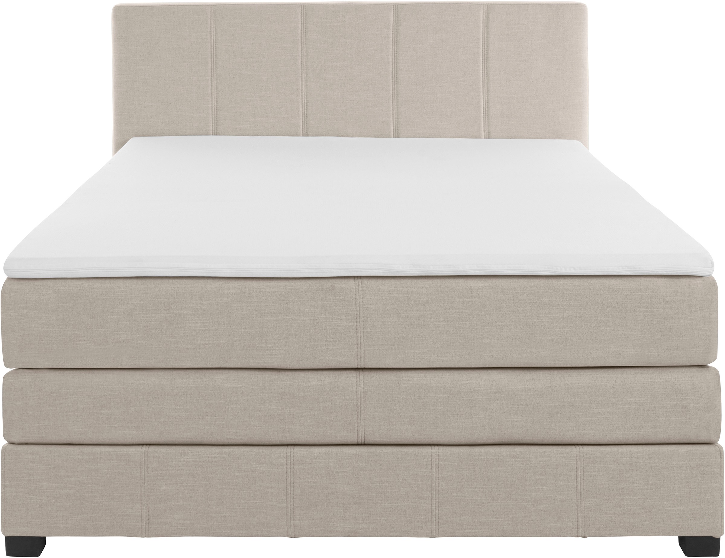 GOODproduct Boxspringbett »Peetu«, Taschenfederkern-Matratze, in 4 Breiten und 4 Farben, incl. Topper