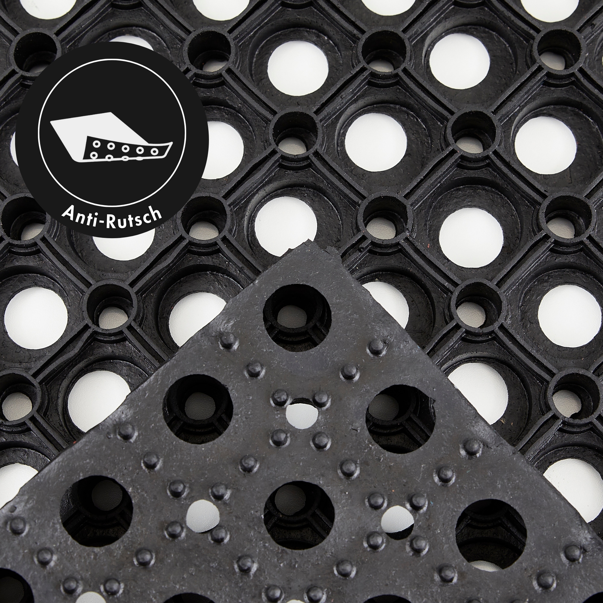 Andiamo Fussmatte »Gummi Ringmatte«, rechteckig, 15 mm Höhe, Schmutzfangmatte, In- und Outdoor geeignet, besonders robust