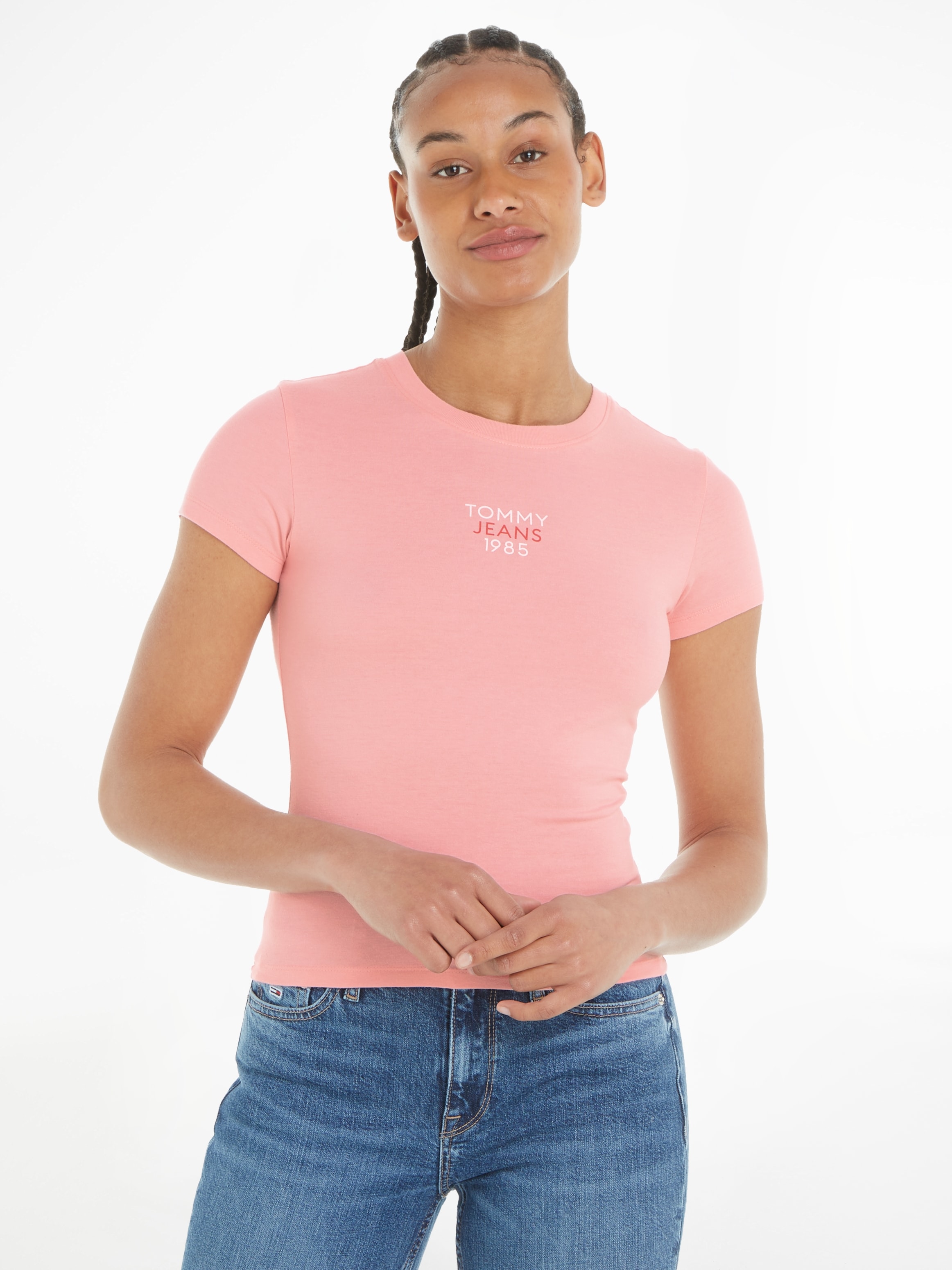»Slim shoppen Schweiz Jeans Logoschriftzug Jelmoli-Versand Tommy T-Shirt mit bei Essential online Logo«,