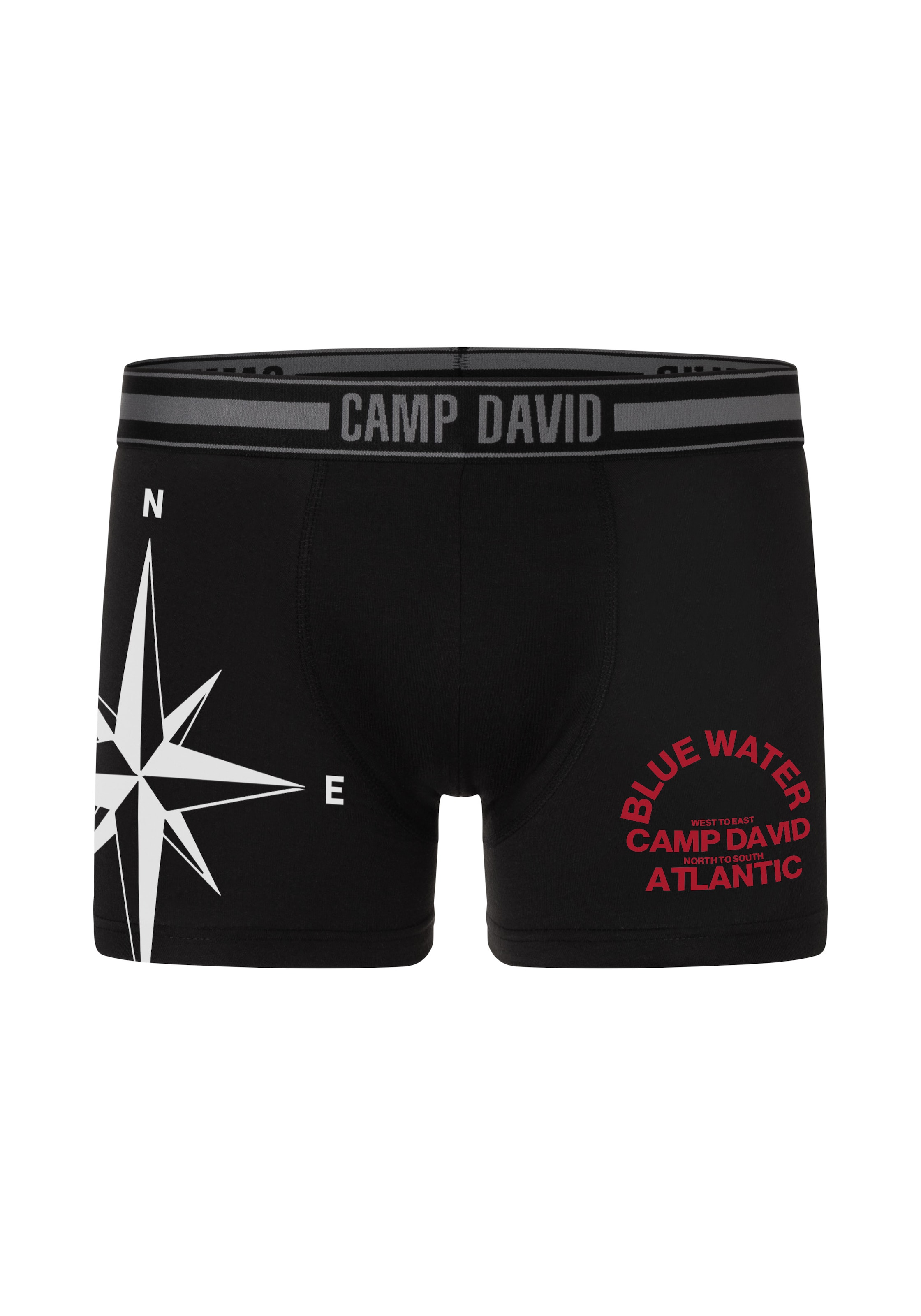 CAMP DAVID Boxershorts »casual«, (2er Pack), mit elastischem Logo-Bund