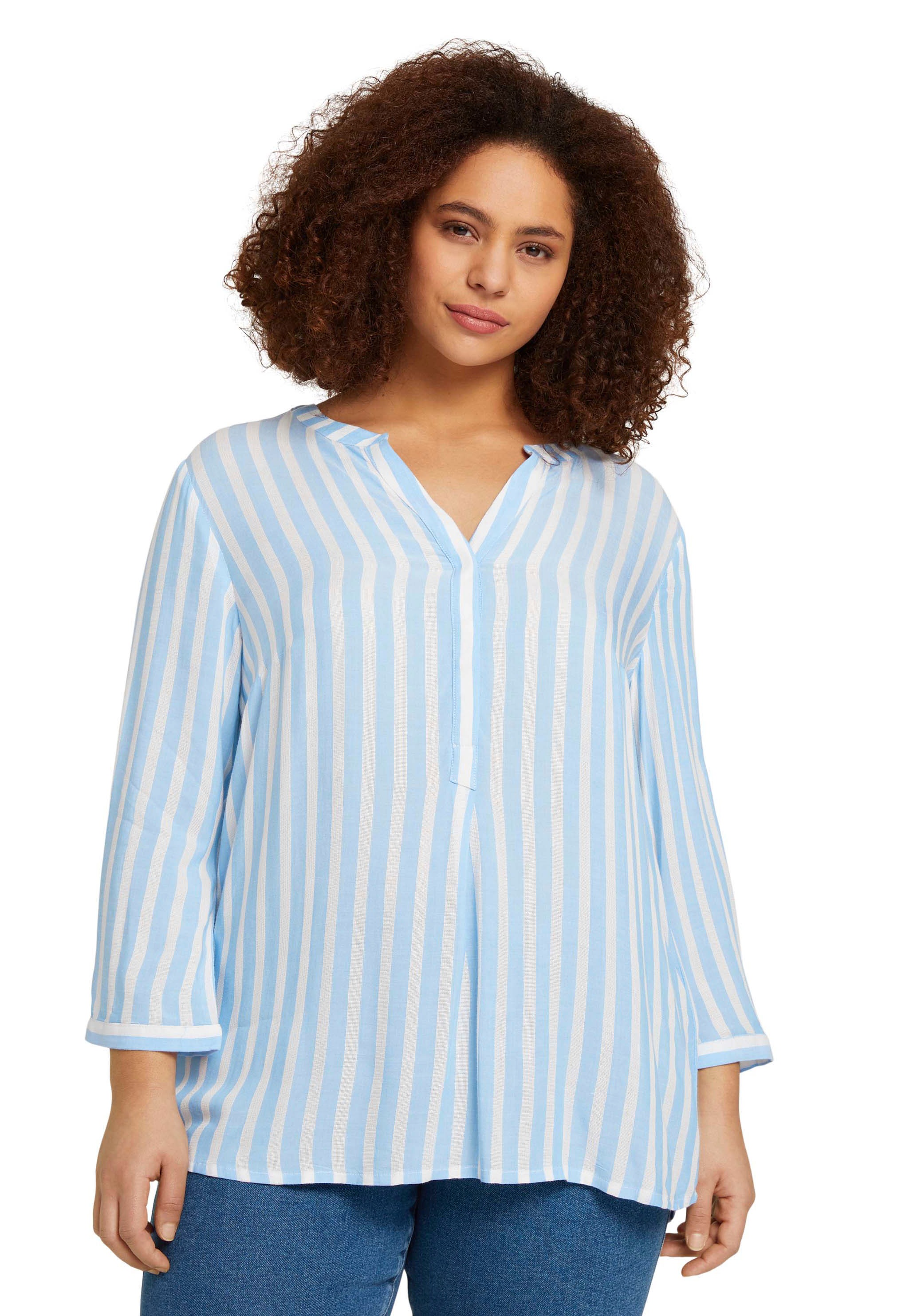 TOM TAILOR PLUS Schlupfbluse mit Streifen