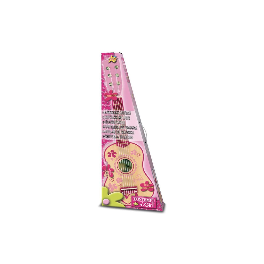 Bontempi Spielzeug-Musikinstrument »Holz-Gitarre 55cm Pink Stickers«