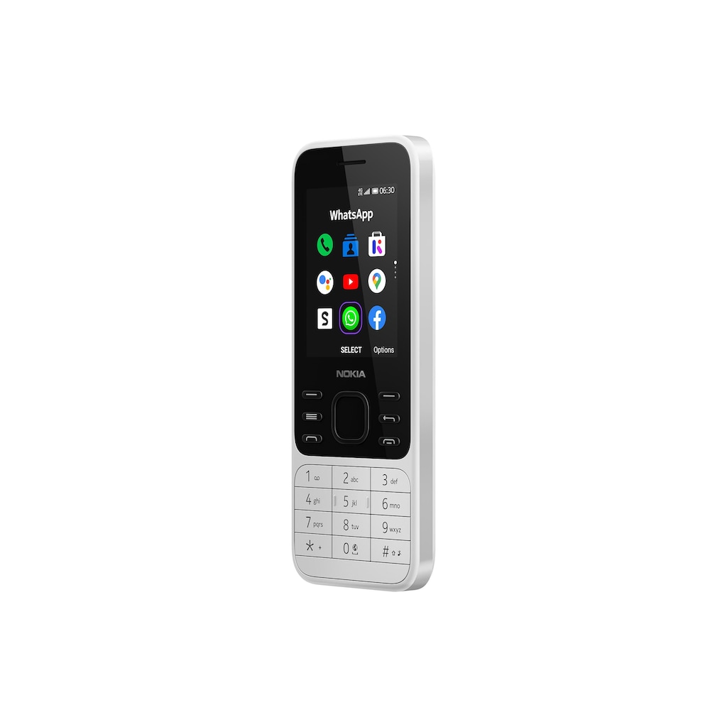Nokia Smartphone »6300 4G Powder White«, weiss, 6,1 cm/2,4 Zoll, 4 GB Speicherplatz