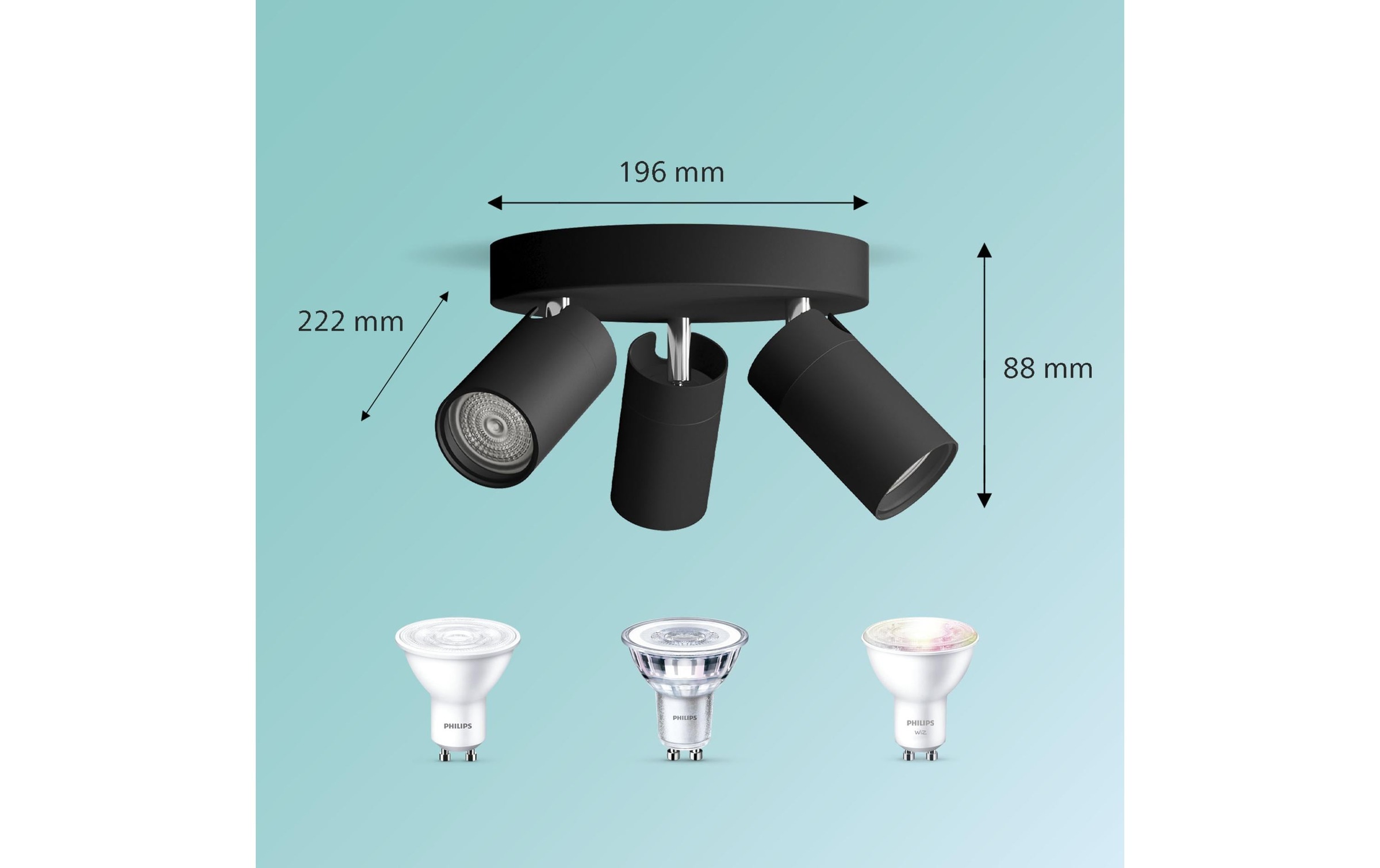 Philips LED Deckenspot »Idris GU10, IP44, rund ohne LM«, 1 flammig