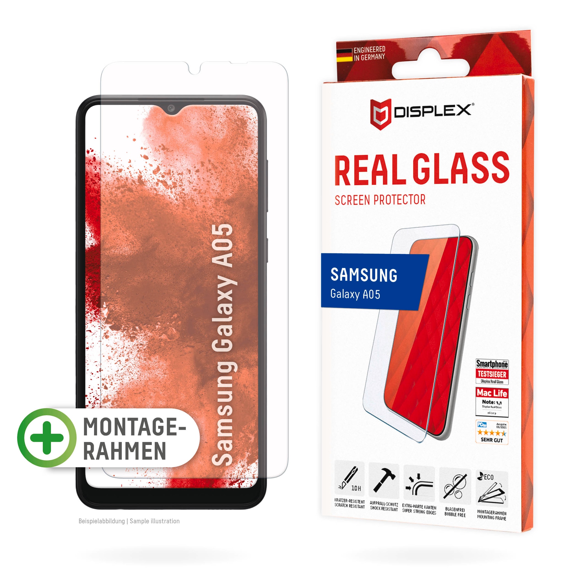 Displex Displayschutzglas »Real Glass«, für Samsung Galaxy A05, Schutzglas