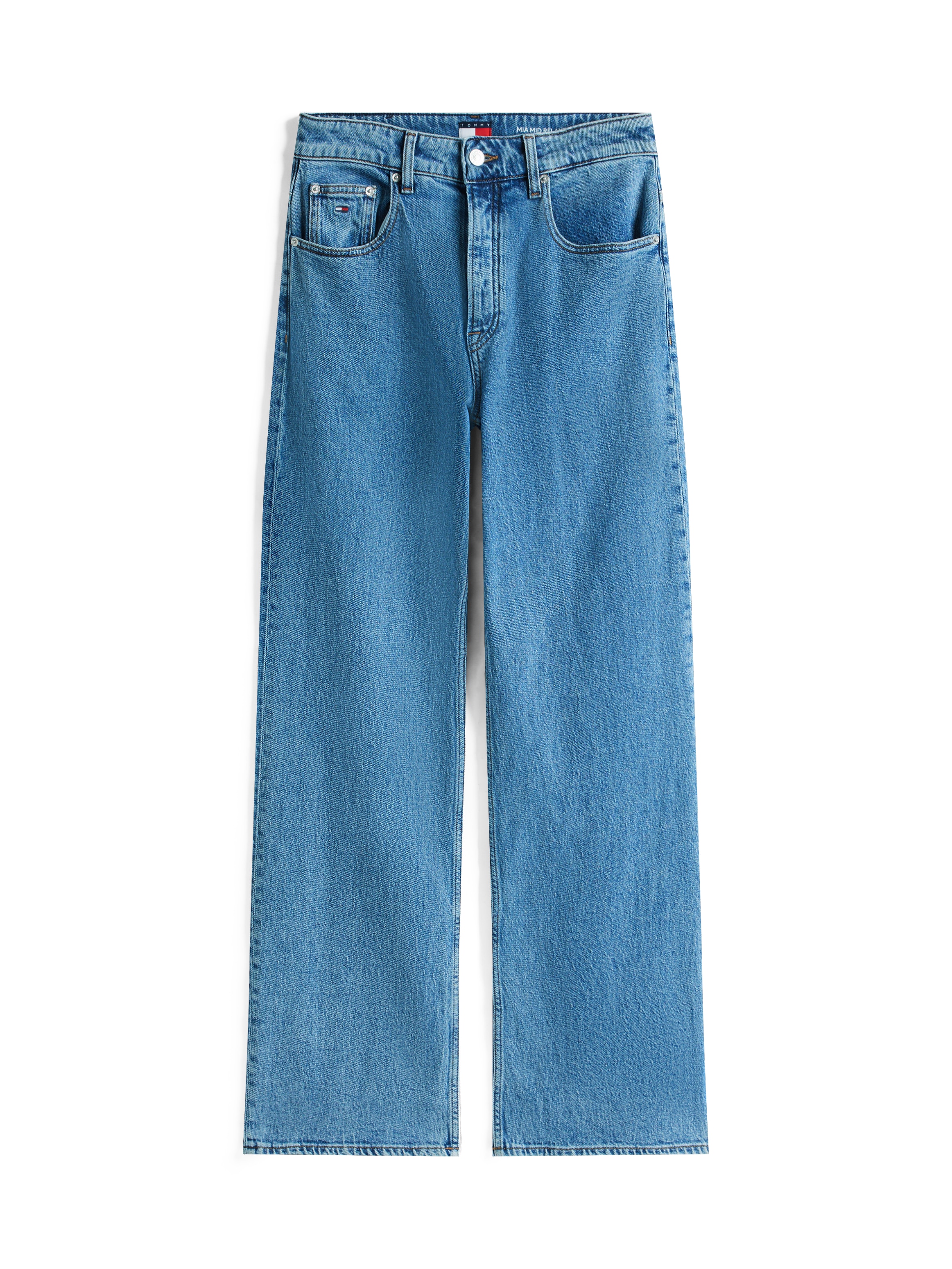 Tommy Jeans Relax-fit-Jeans »MIA MR RLXD STR«, in blauer Waschung, mit Hammerschlaufe