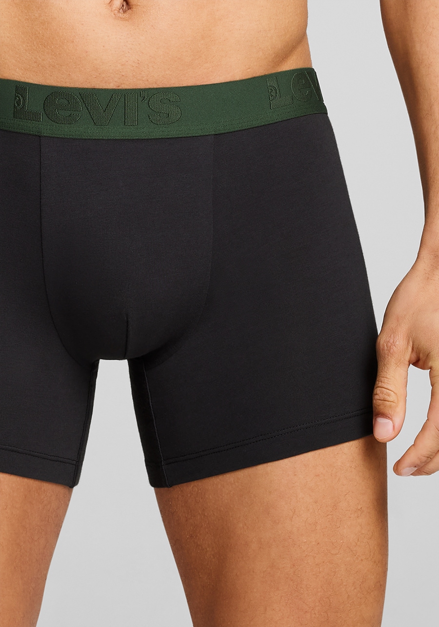 Levi's® Boxershorts »LEVIS MEN PREMIUM BOXER BRIEF 3P«, (3er Pack), mit breitem Logobund