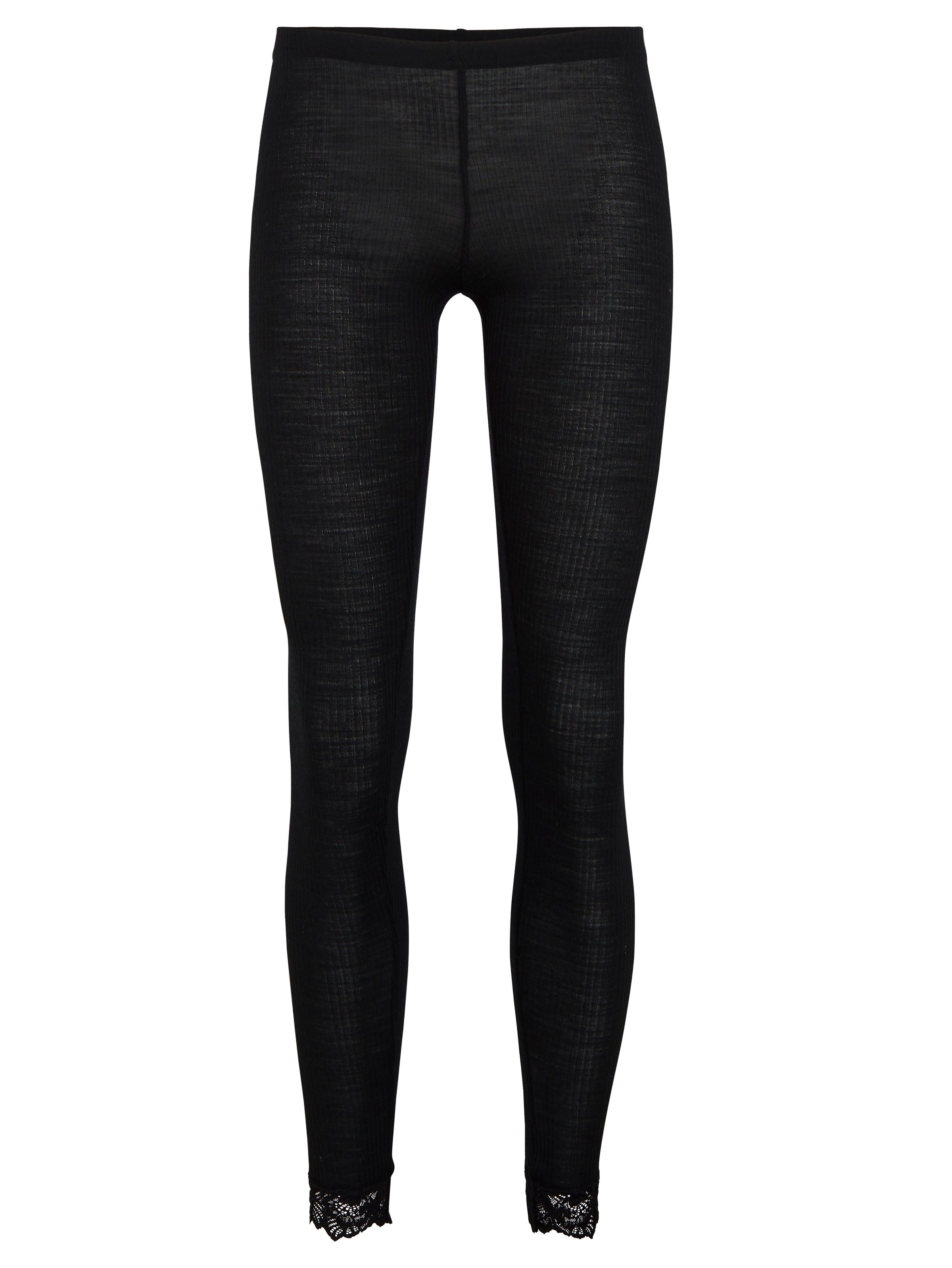 CALIDA Leggings »Silky Wool Joy«, mit Spitzensaum, elastisch, wärmend, Feinripp-Qualität
