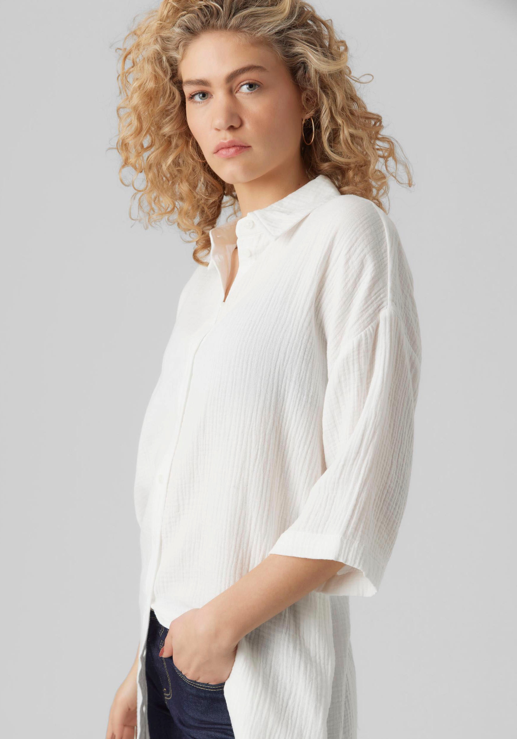 Moda Vero OVERSHIRT mit Hemdblusenkleid bestellen Schweiz 3/4 3/4 Ärmel bei Jelmoli-Versand »VMNATALI NOOS«, LONG online