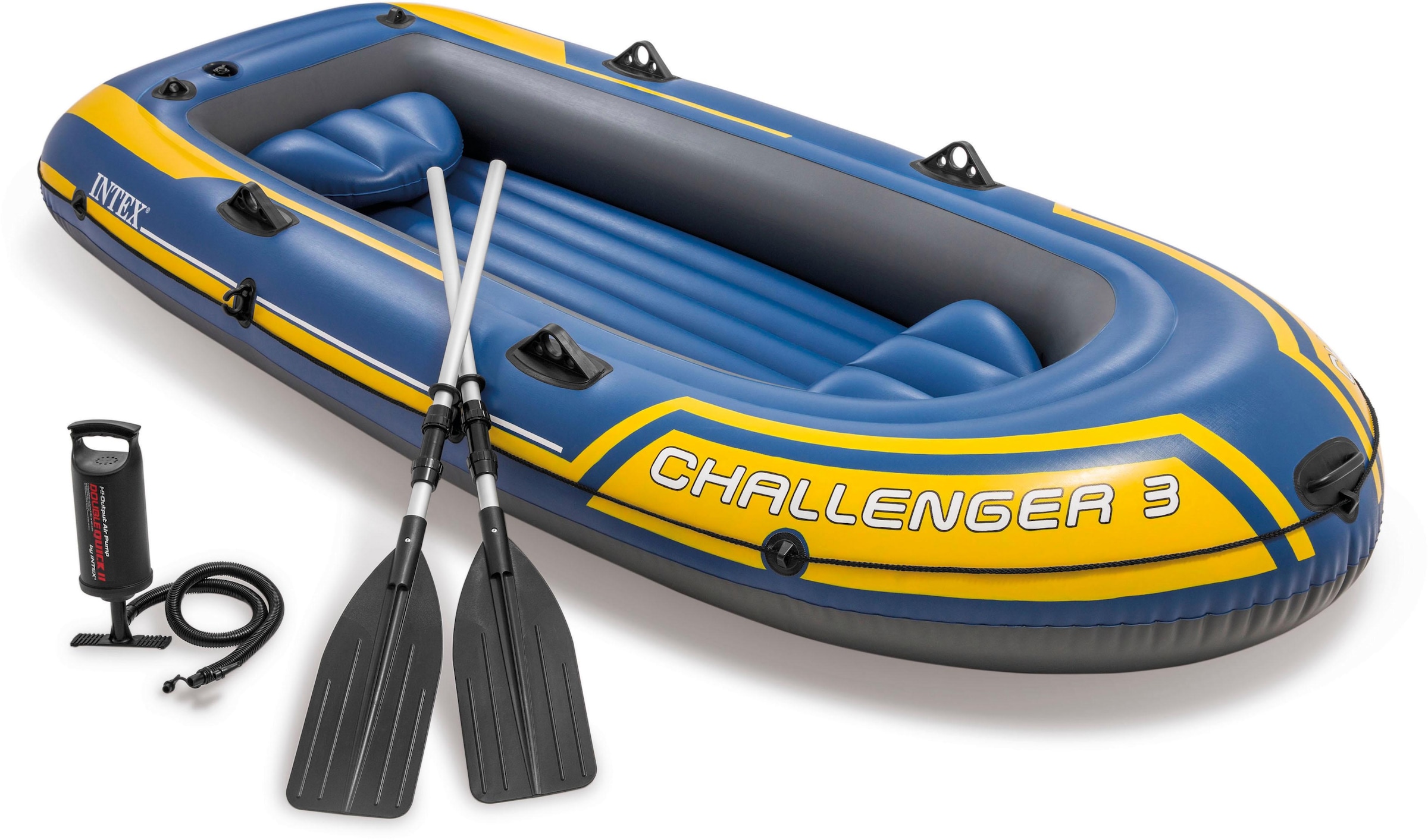 Intex Schlauchboot »Challenger 3«, (Set, mit 2 Paddeln und Luftpumpe)