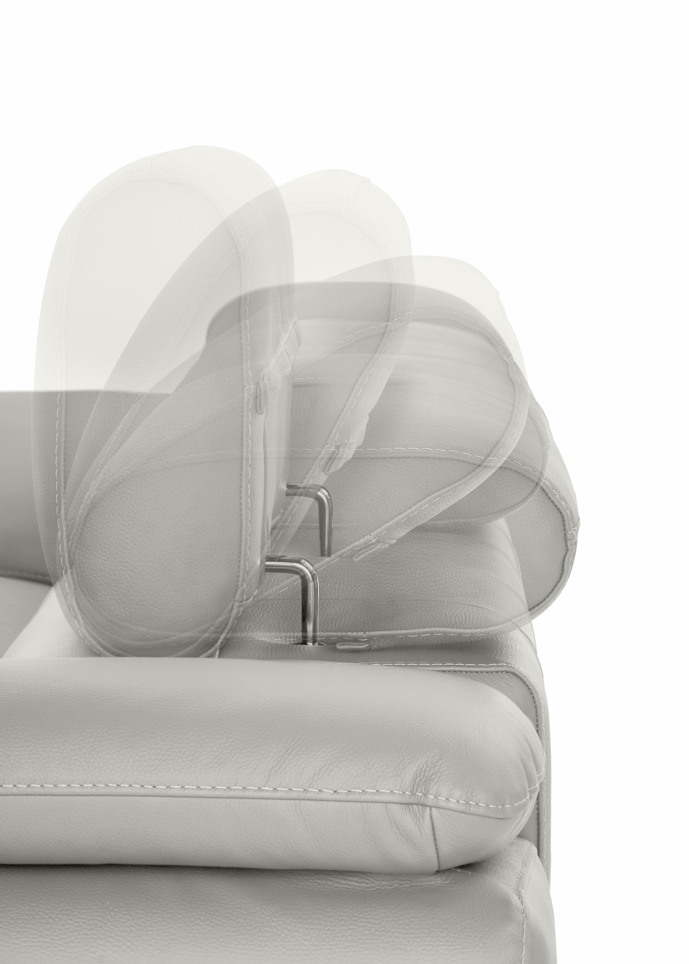 CALIA ITALIA Ecksofa »Magic, ein italienisches Sofa zum Träumen, erstklassiger Sitzkomfort«, mit verstellbaren Kopfteilen, in 2 Lederqualitäten