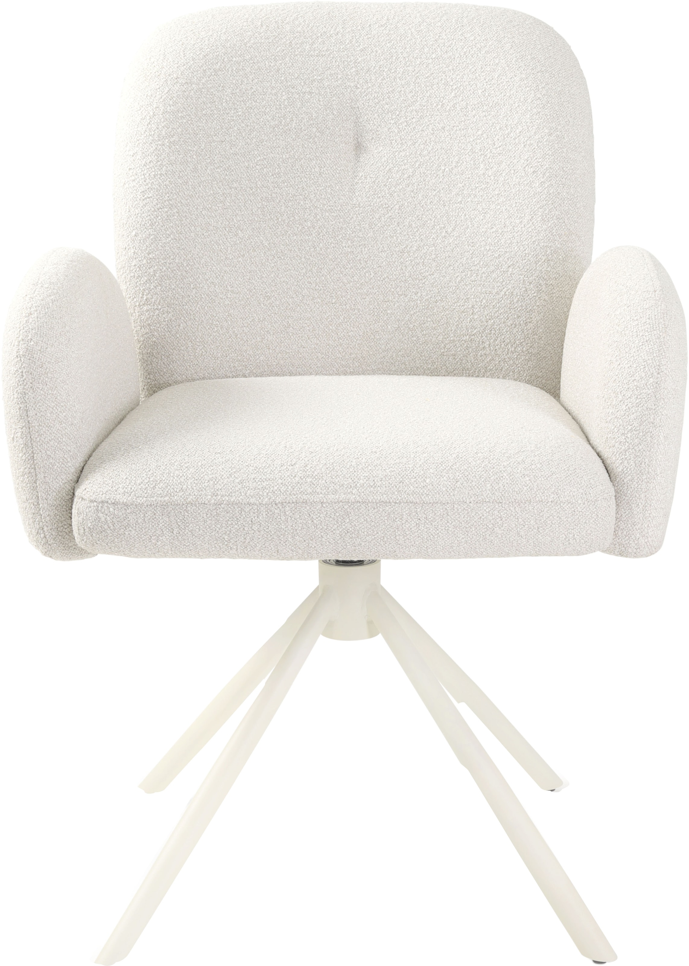 TOM TAILOR HOME Armlehnstuhl »PEBBLE ARMCHAIR«, (Set), 2 St., Webstoff Bouclé, Esszimmerstuhl, mit Armlehnen, 4-Fussgestell, 140 kg belastbar, drehbar