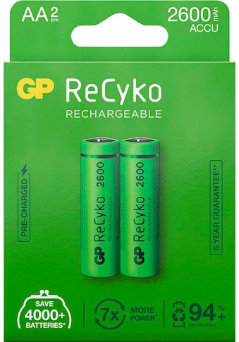 GP Batteries Akku »2er Pack AA Akku GP NiMH 2600 mAh ReCyko 1,2V«, AA, 2600 mAh kaufen