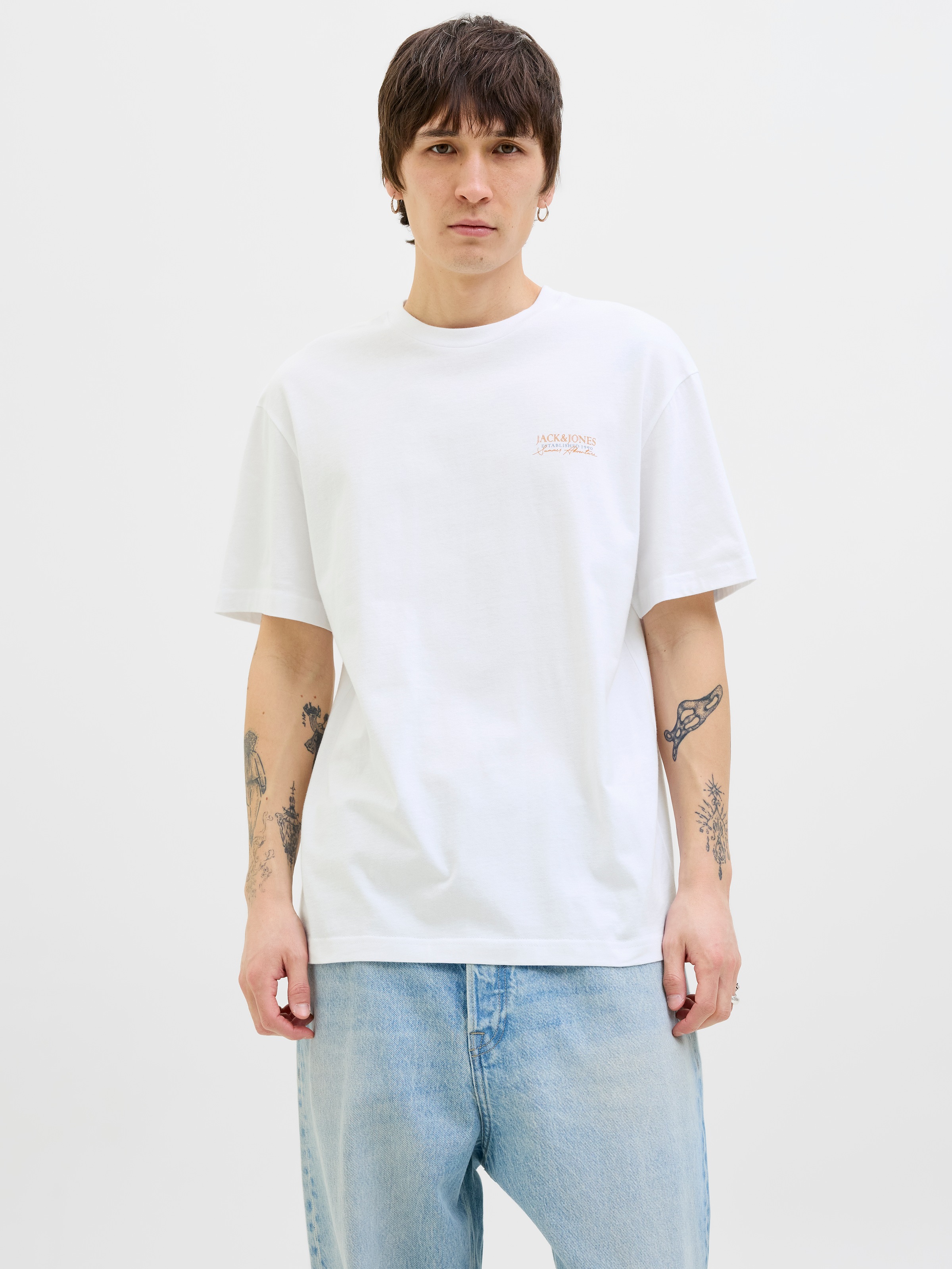 Jack & Jones Rundhalsshirt »JJSUMMER VIBES TEE SS CREW NECK LN«