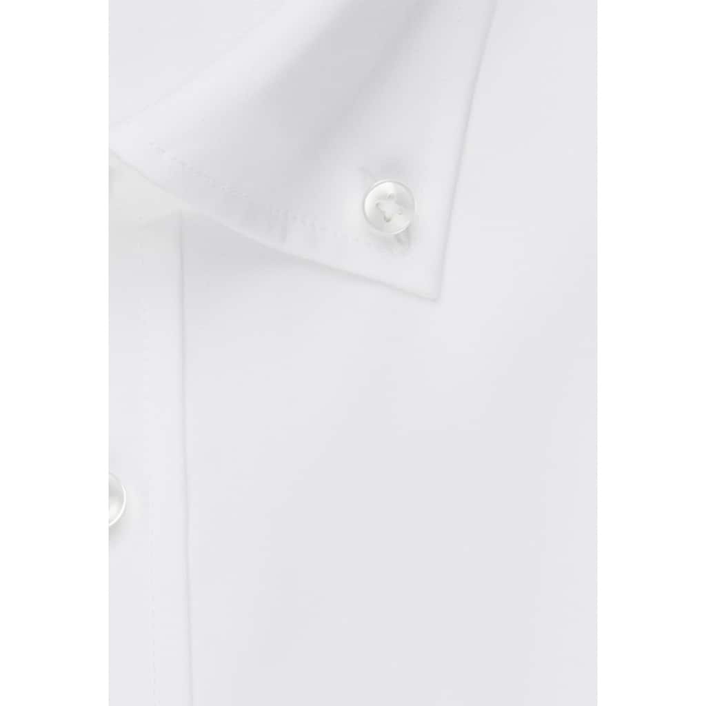 seidensticker Businesshemd »Slim«, Slim Kurzarm Button-Down-Kragen Uni