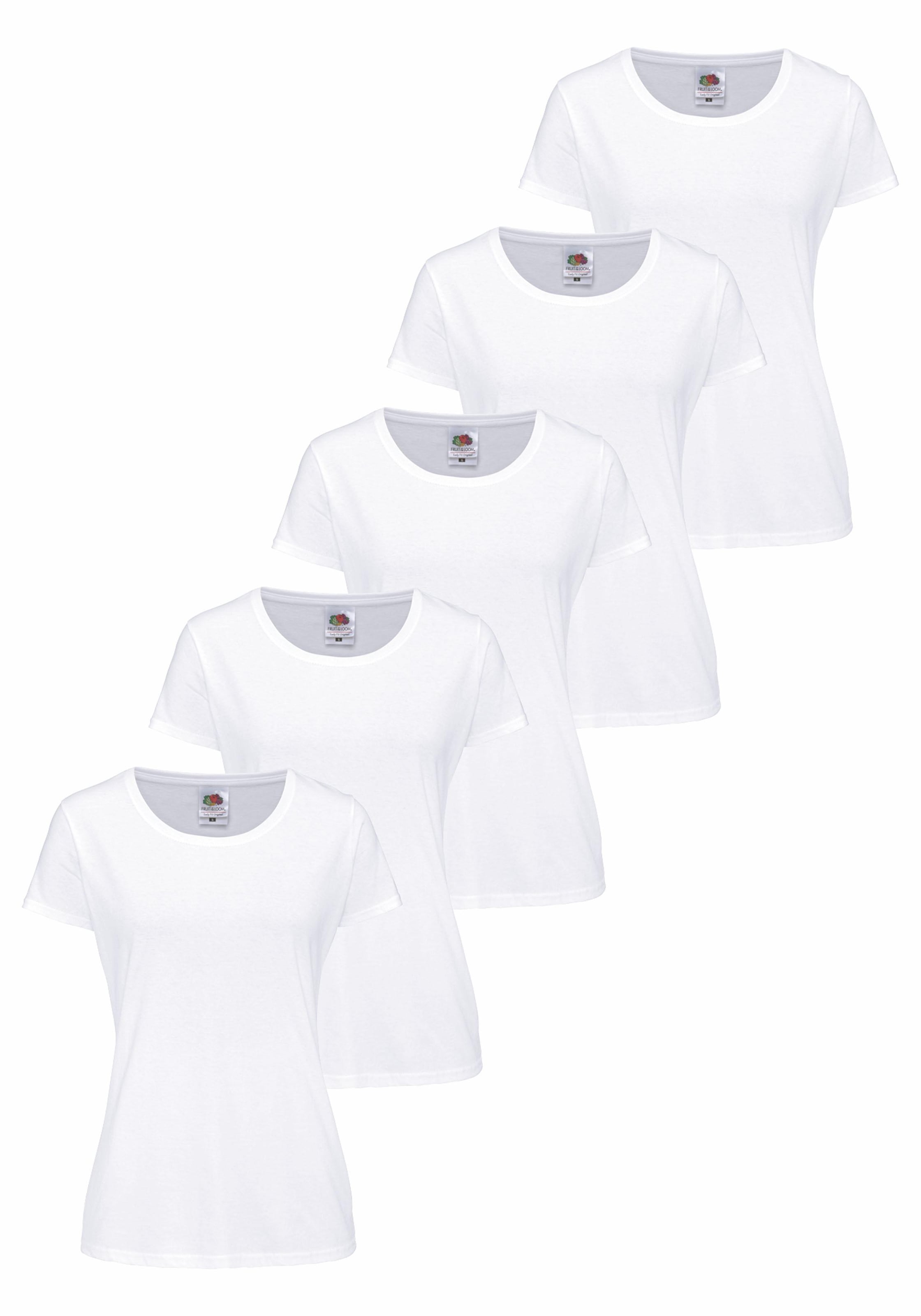 Rundhalsshirt, (Packung, 5 tlg.), original T. LADY-FIT im 5er Pack