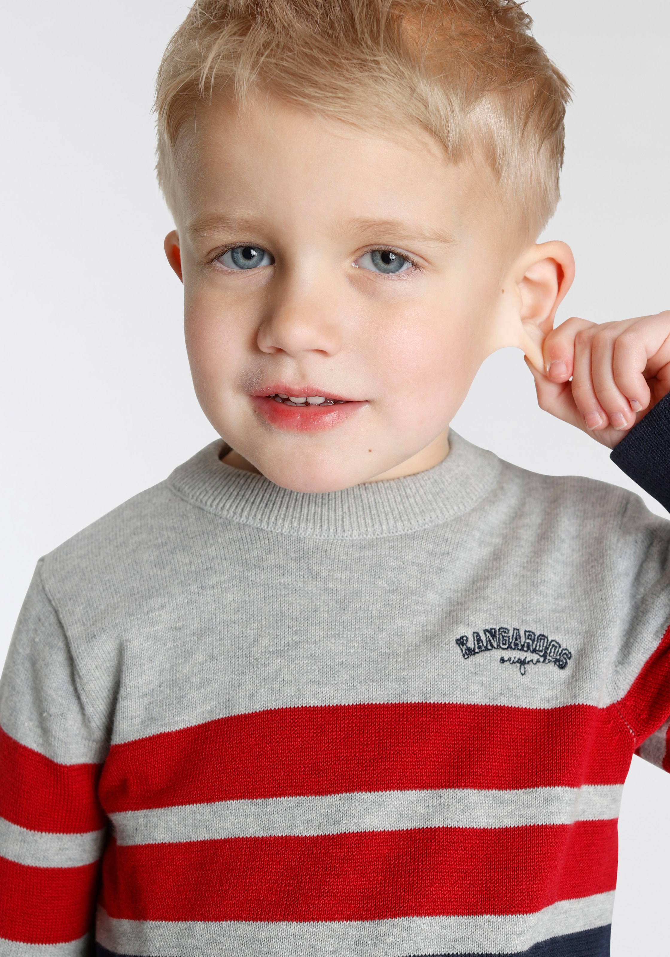 ❤ KangaROOS Strickpullover »für kleine Jungen«, mit Logostickerei ordern im  Jelmoli-Online Shop