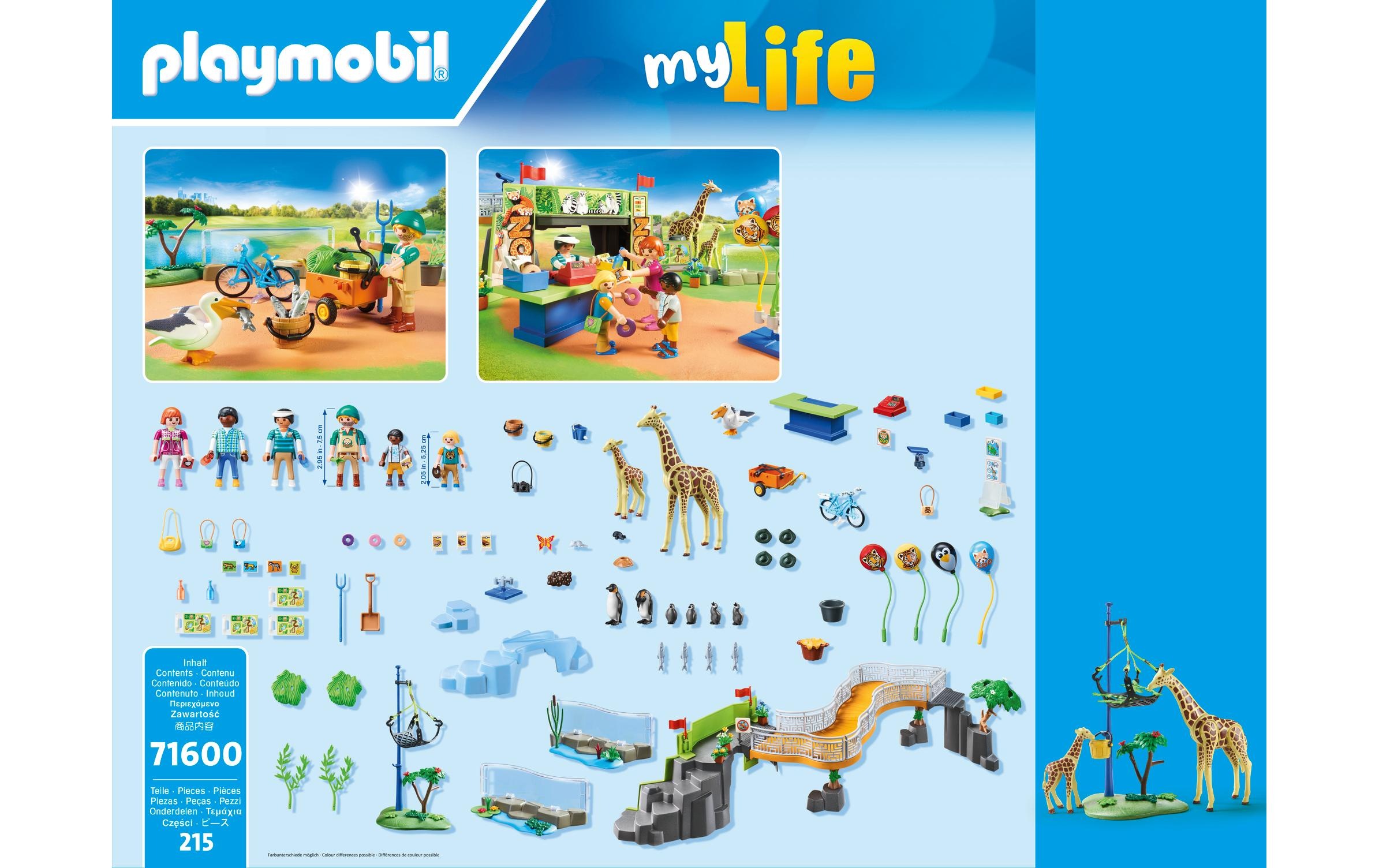 Playmobil® Spielbausteine »My Life Mein grosser Erlebnis-Zoo 71600«, (66 St.)