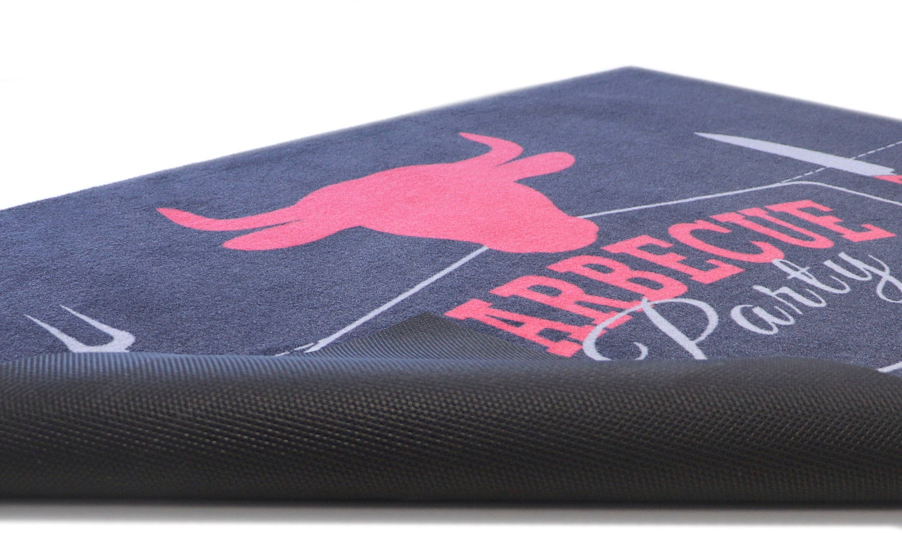 Primaflor-Ideen in Textil Fussmatte »BBQ Grillunterlage BARBECUE schwarz, Made in Belgium«, rechteckig, 5 mm Höhe, Grillmatte ideal als Bodenschutz, ruschhemmend, waschbar