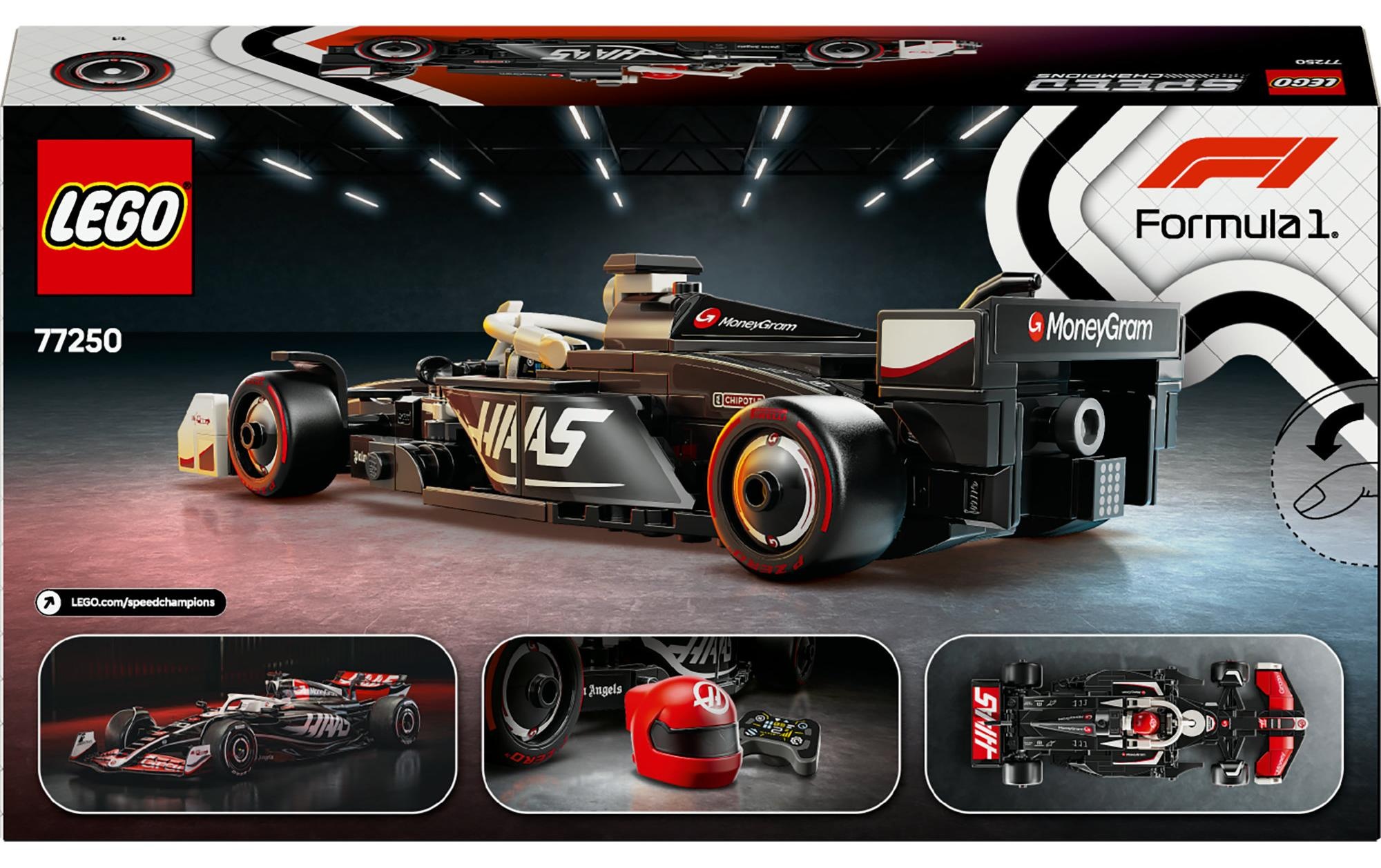LEGO® Spielbausteine »Speed Champions MoneyGram Haas F1 Team VF-24 Rennauto 77250«, (242 St.)
