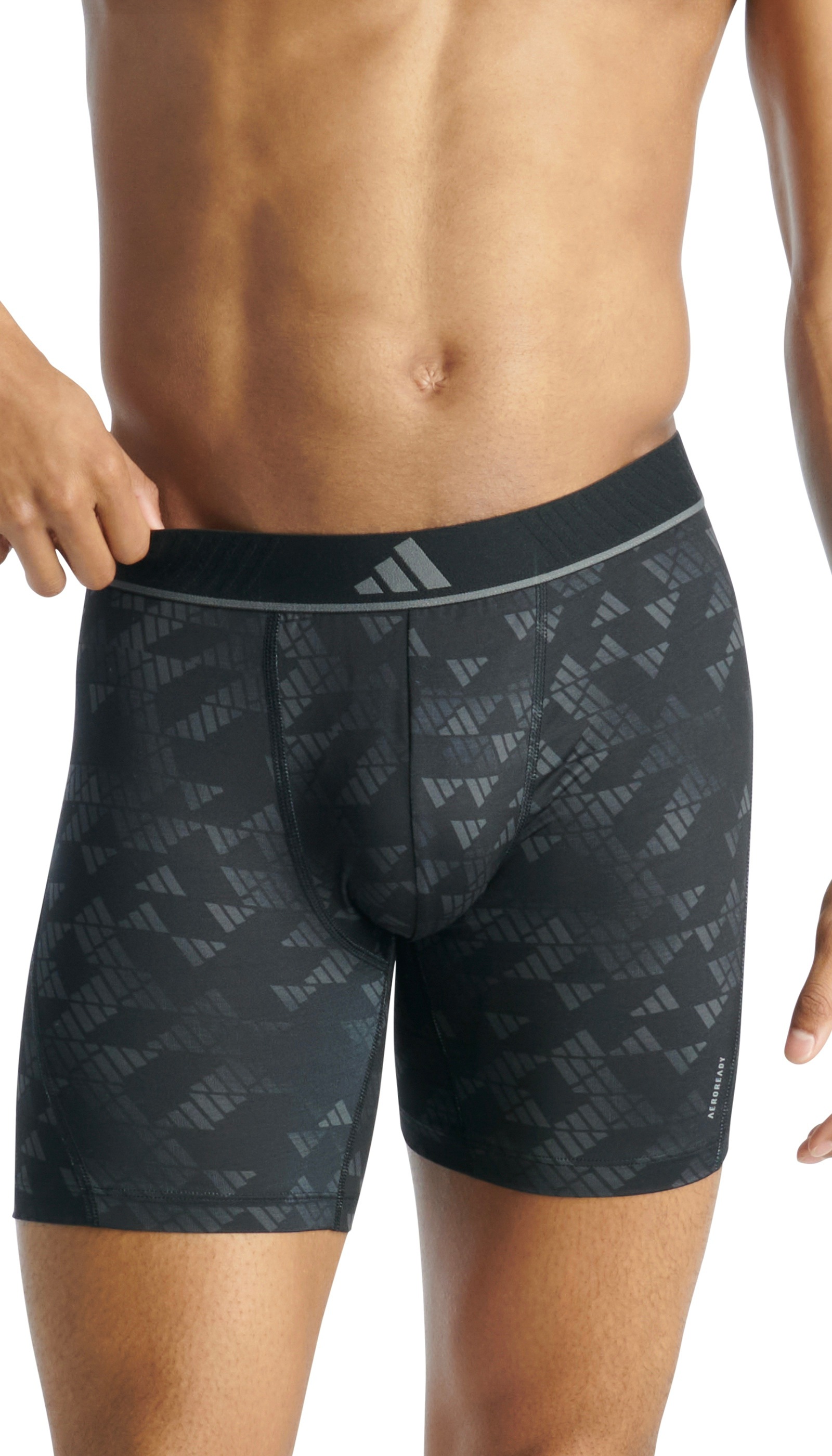adidas Sportswear Langer Boxer »Active Micro Flex«, (3er Pack), Logo-Bund, elastisch, Mikrofaser, ohne Eingriff