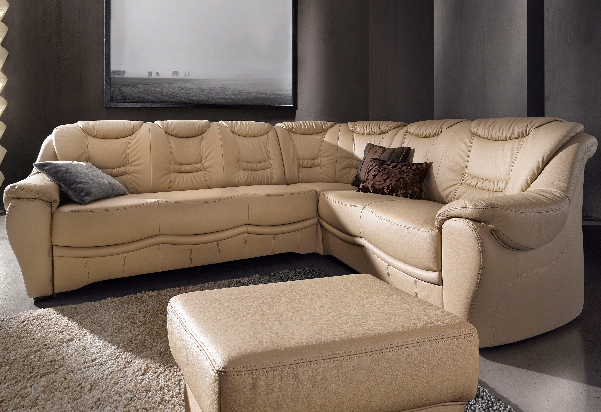 sit&more Ecksofa »Benson L-Form«, wahlweise mit Bettfunktion