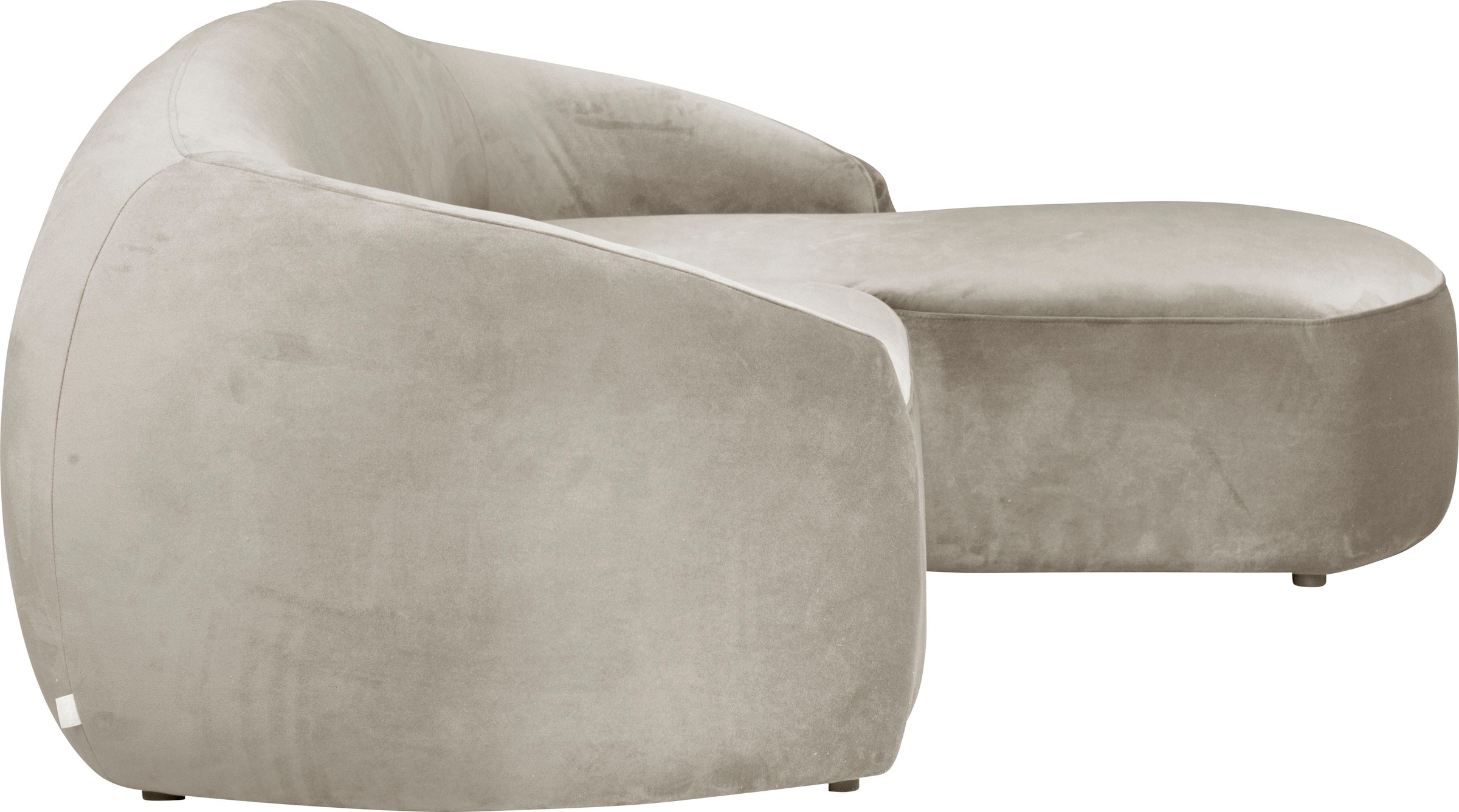 LeGer Home by Lena Gercke Ecksofa »YANI, L-Form, Designersofa, organische Form, Masse B/T/H: 255/170/81 cm«, mit Wellenunterfederung, auch in Bouclé, Recamiere rechts/links
