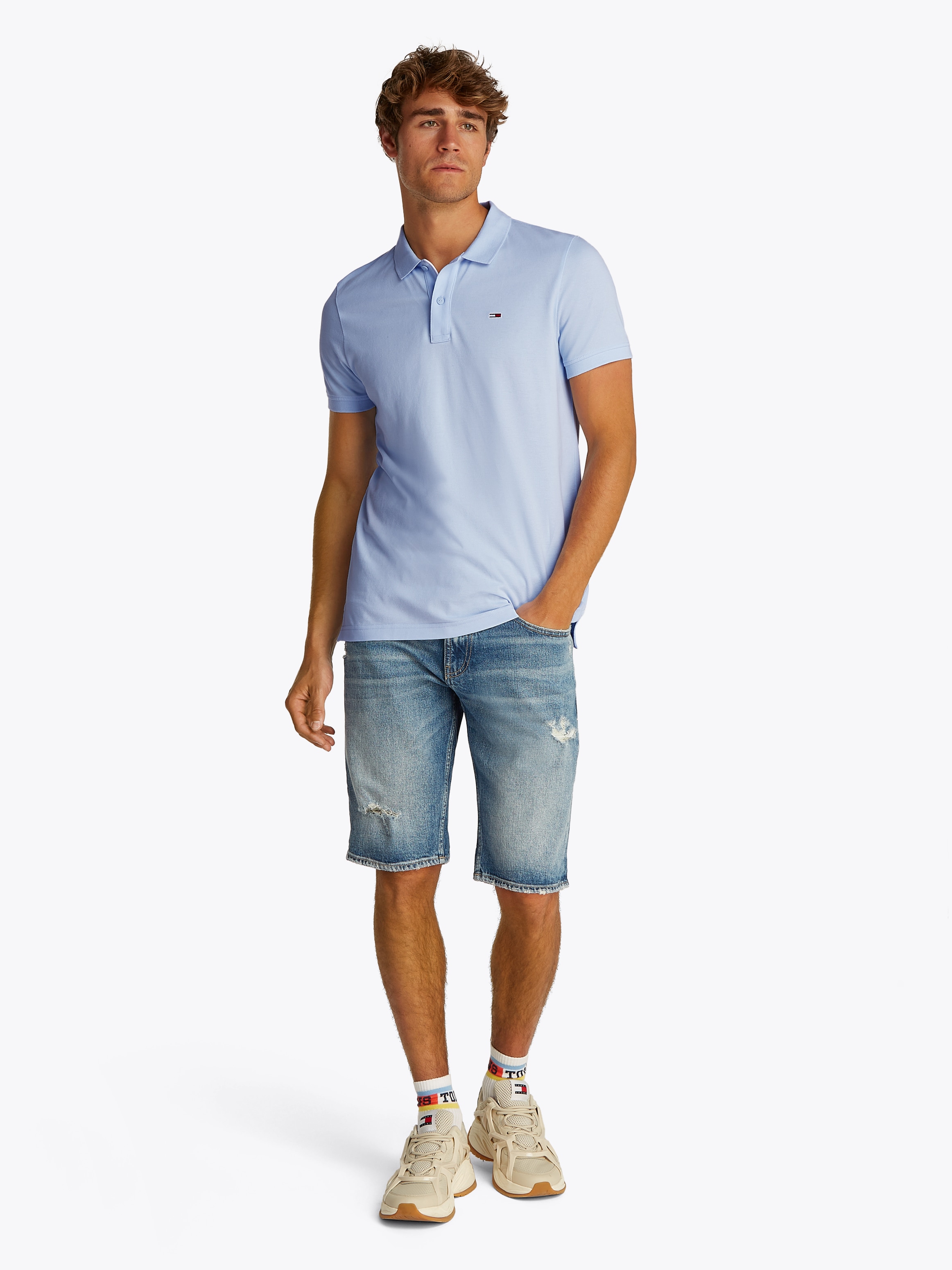 Tommy Jeans Poloshirt »TJM SLIM PLACKET POLO EXT«