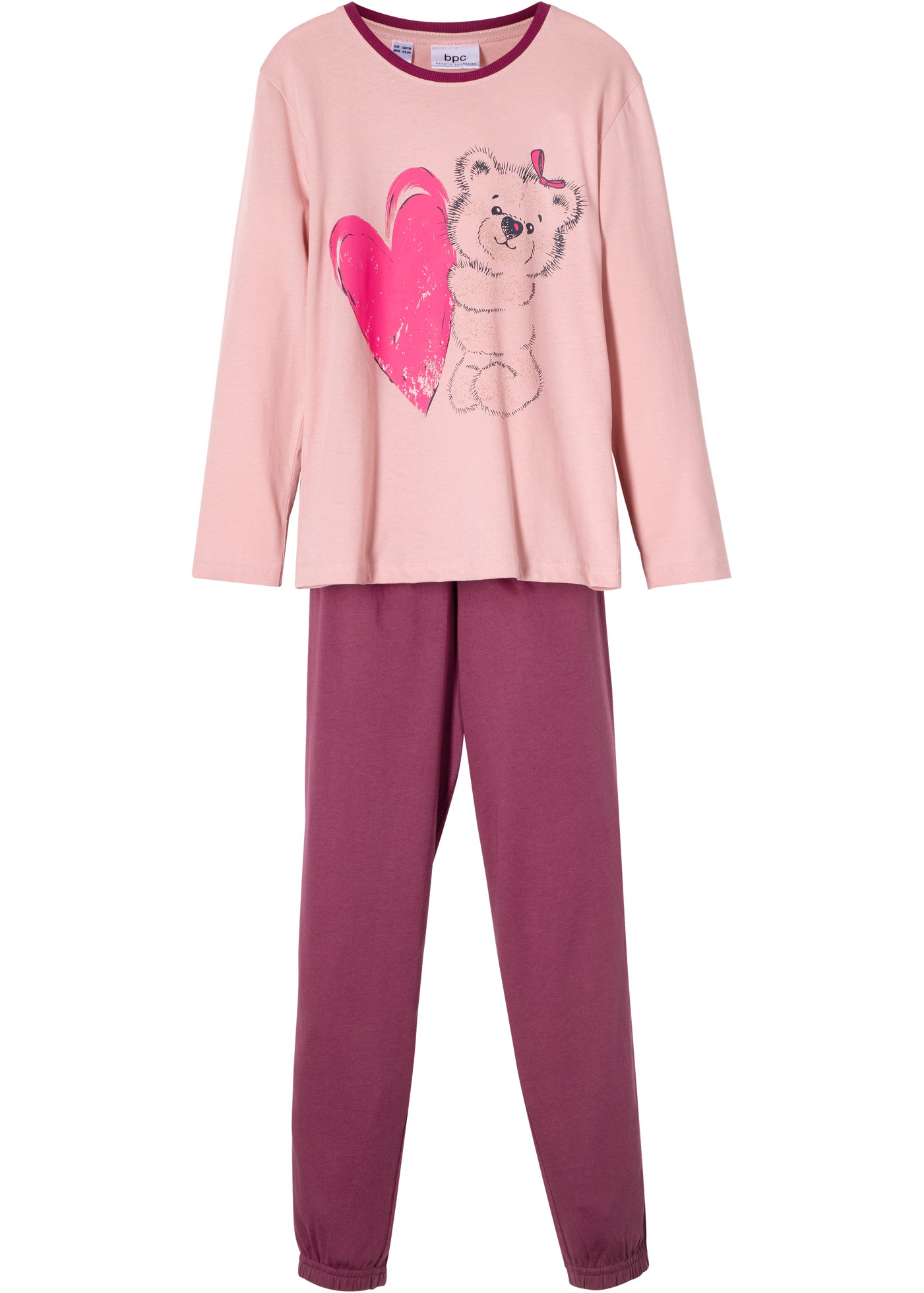 bonprix Pyjama »Pyjama aus reiner Baumwolle (2-tlg. Set)« Set, 2, 2 tlg. Pyjama aus reiner Baumwolle (2-tlg. Set)