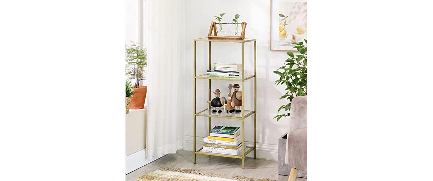 VASAGLE Regal »40 x 30 x 95 cm, Goldfarben«